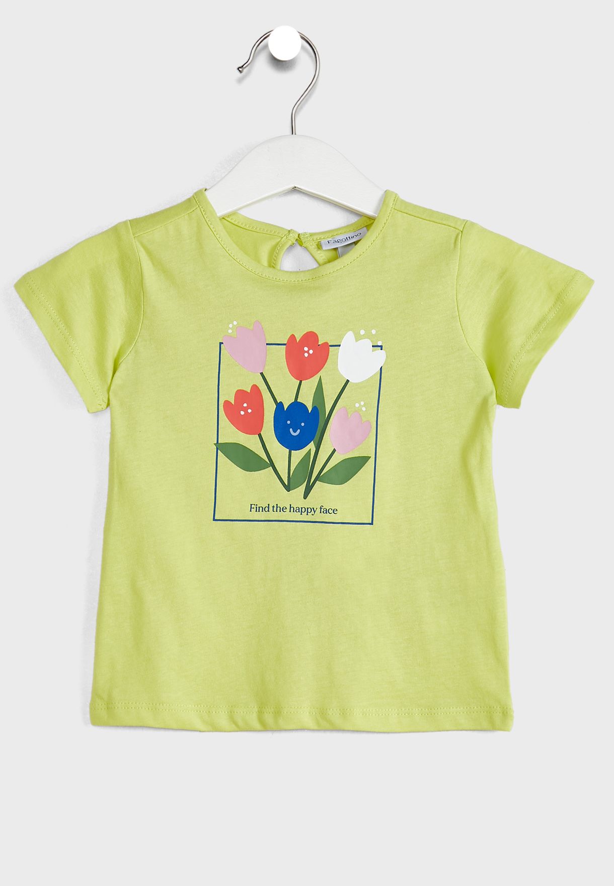 Infant Flowers Print T-Shirt