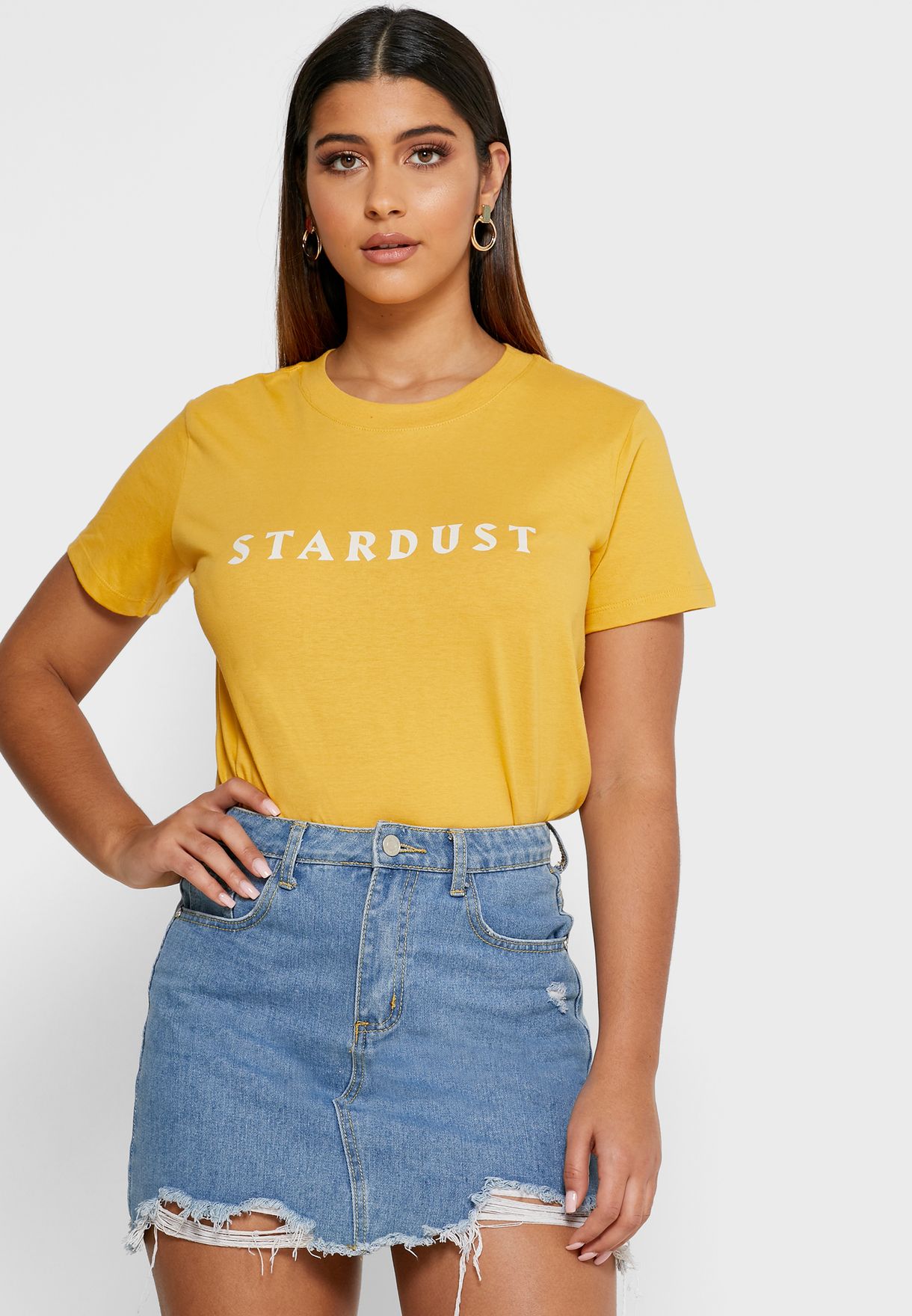 yellow slogan top