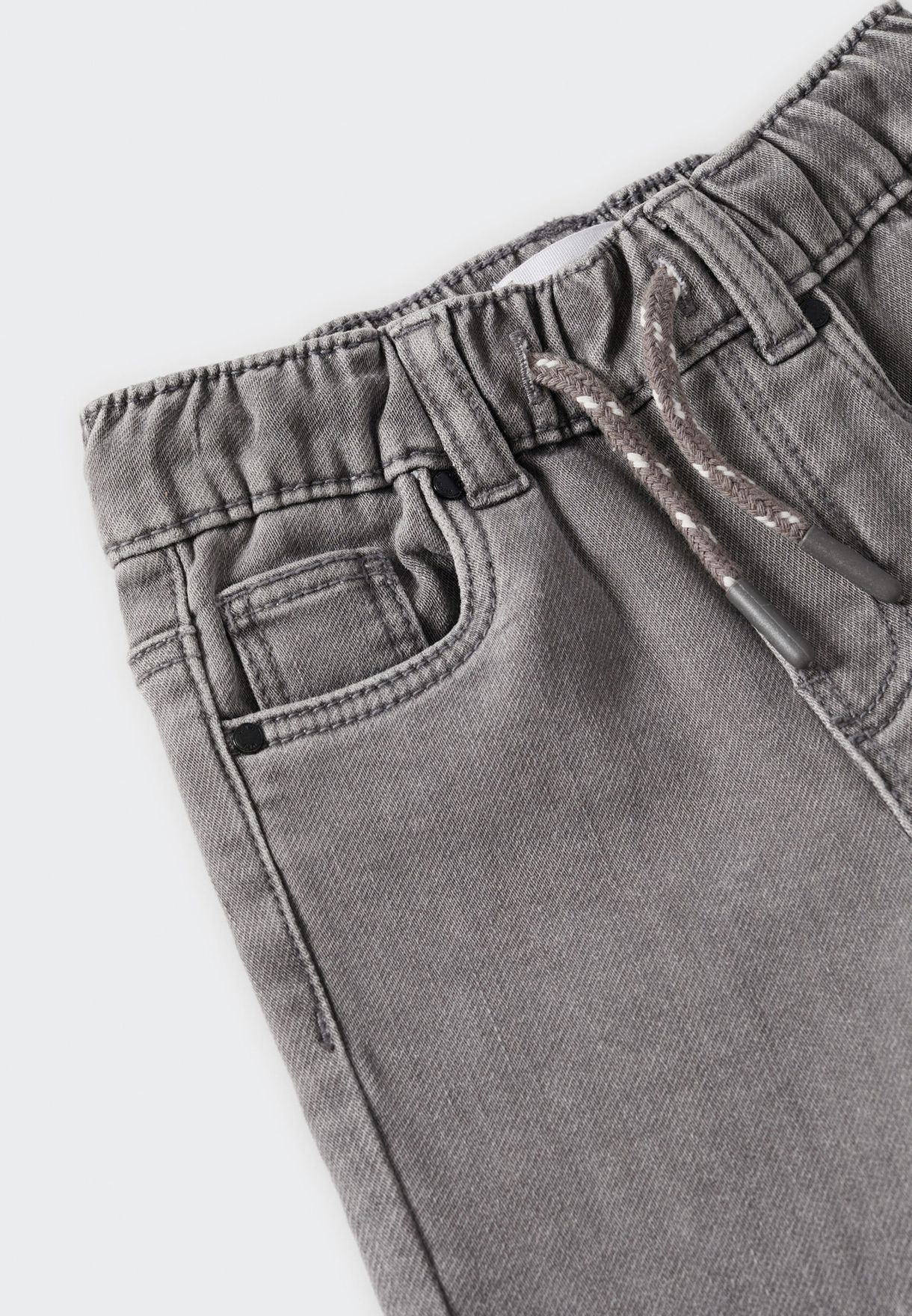 بنطال جينز بخصر مطاطي