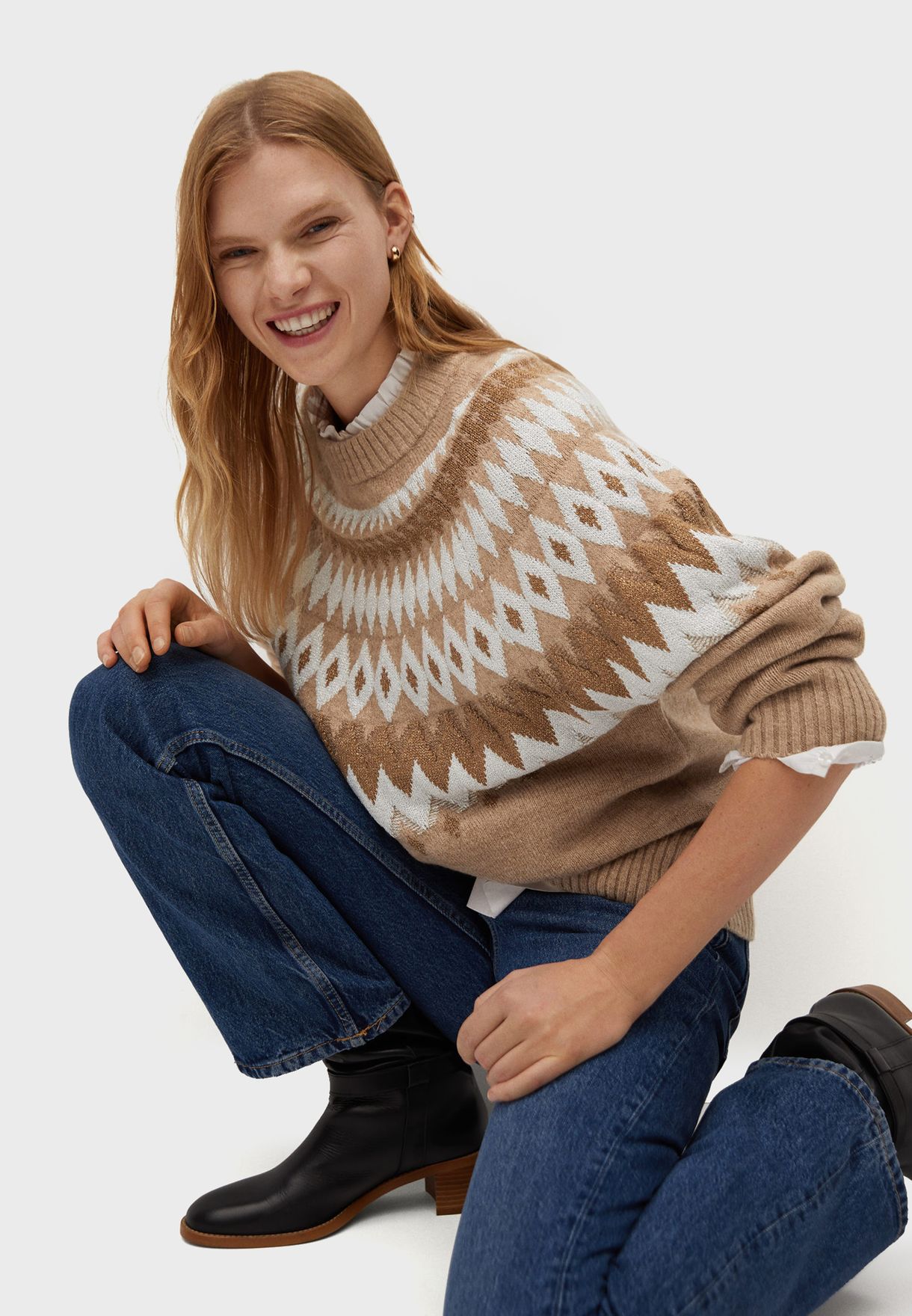 Crew Neck Knitted Sweater 