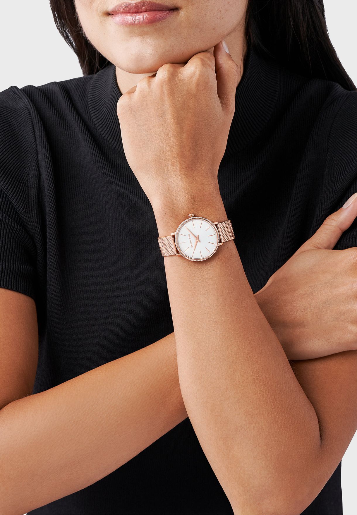 Buy Michael Kors rose gold Mesh Strap Analog Watch for Women in Dubai, Abu  Dhabi