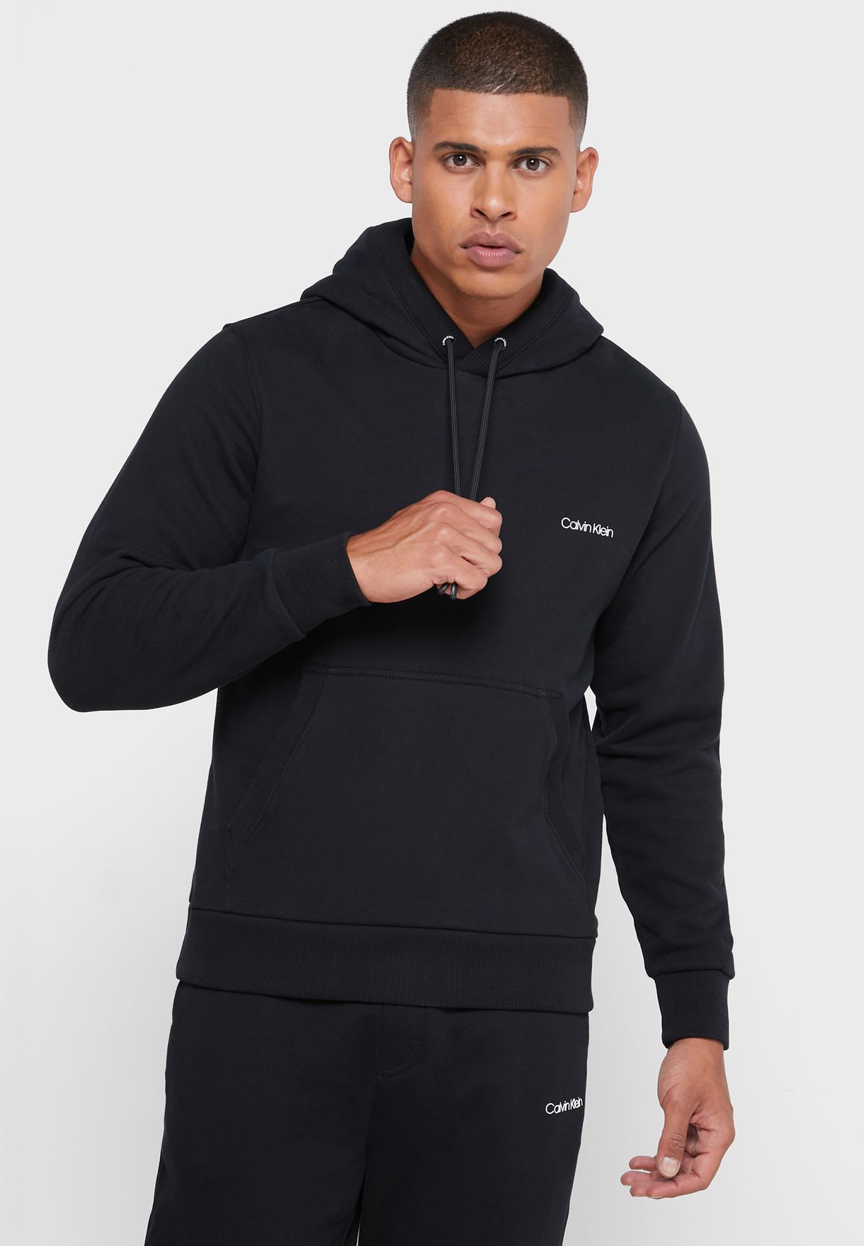 calvin klein small chest logo hoodie