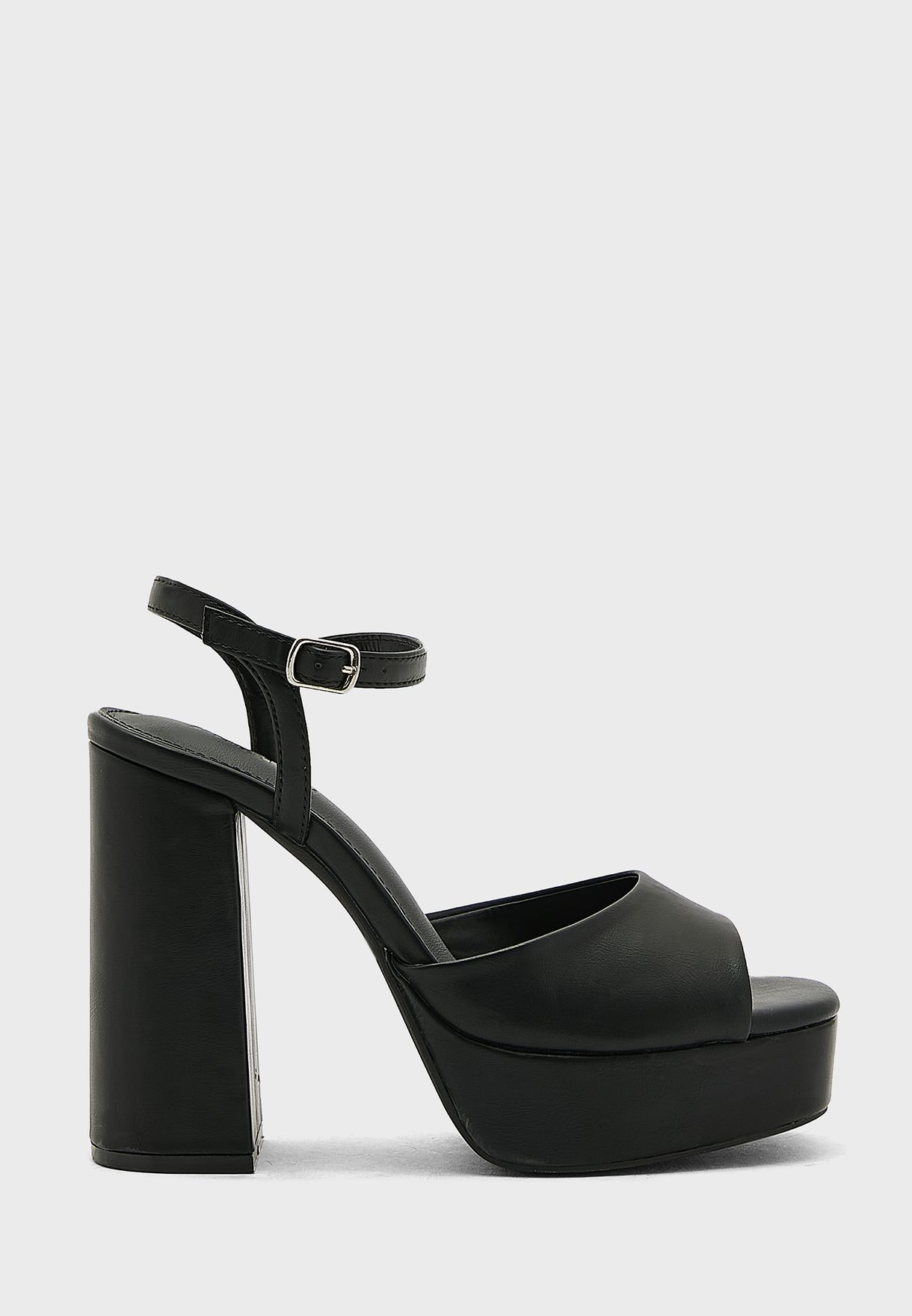 Buy Rubi black Maddy Single Strap Platform Heel Sandals for Women in  Baghdad, Basra