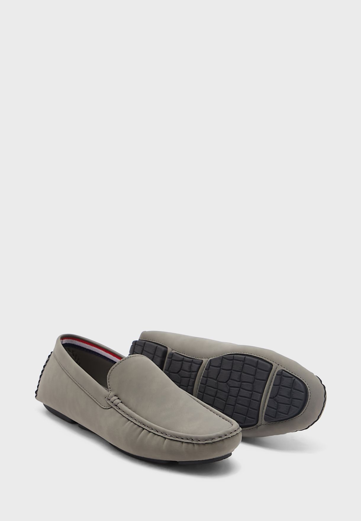 Webbing Detail Casual Loafers