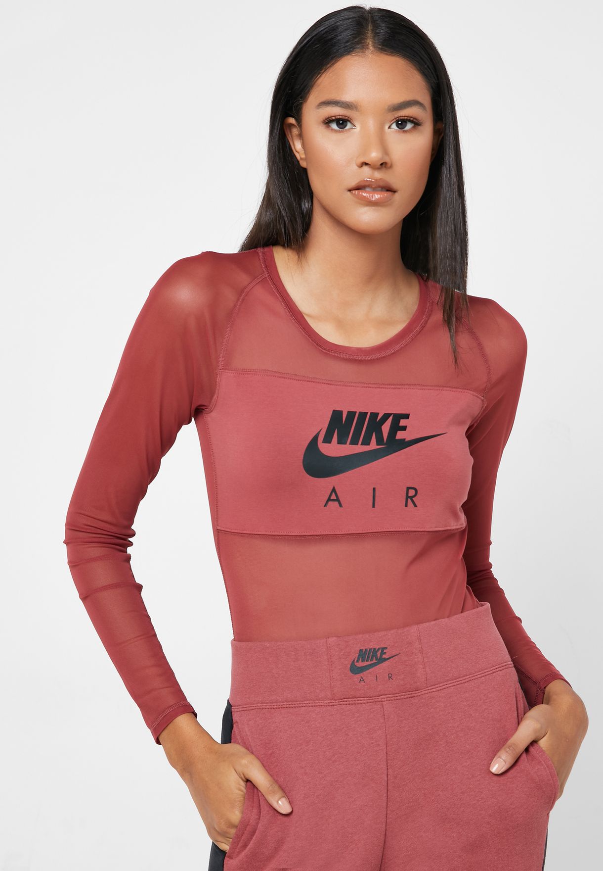 Buy Nike pink Air Mesh Bodysuit for 