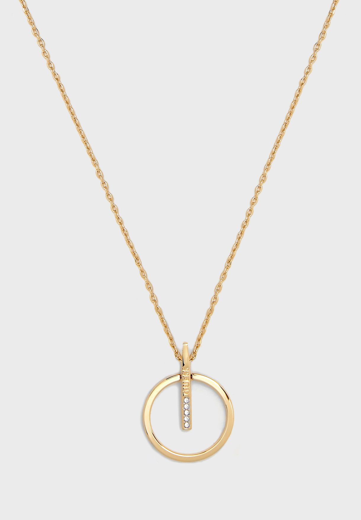 guess circle necklace