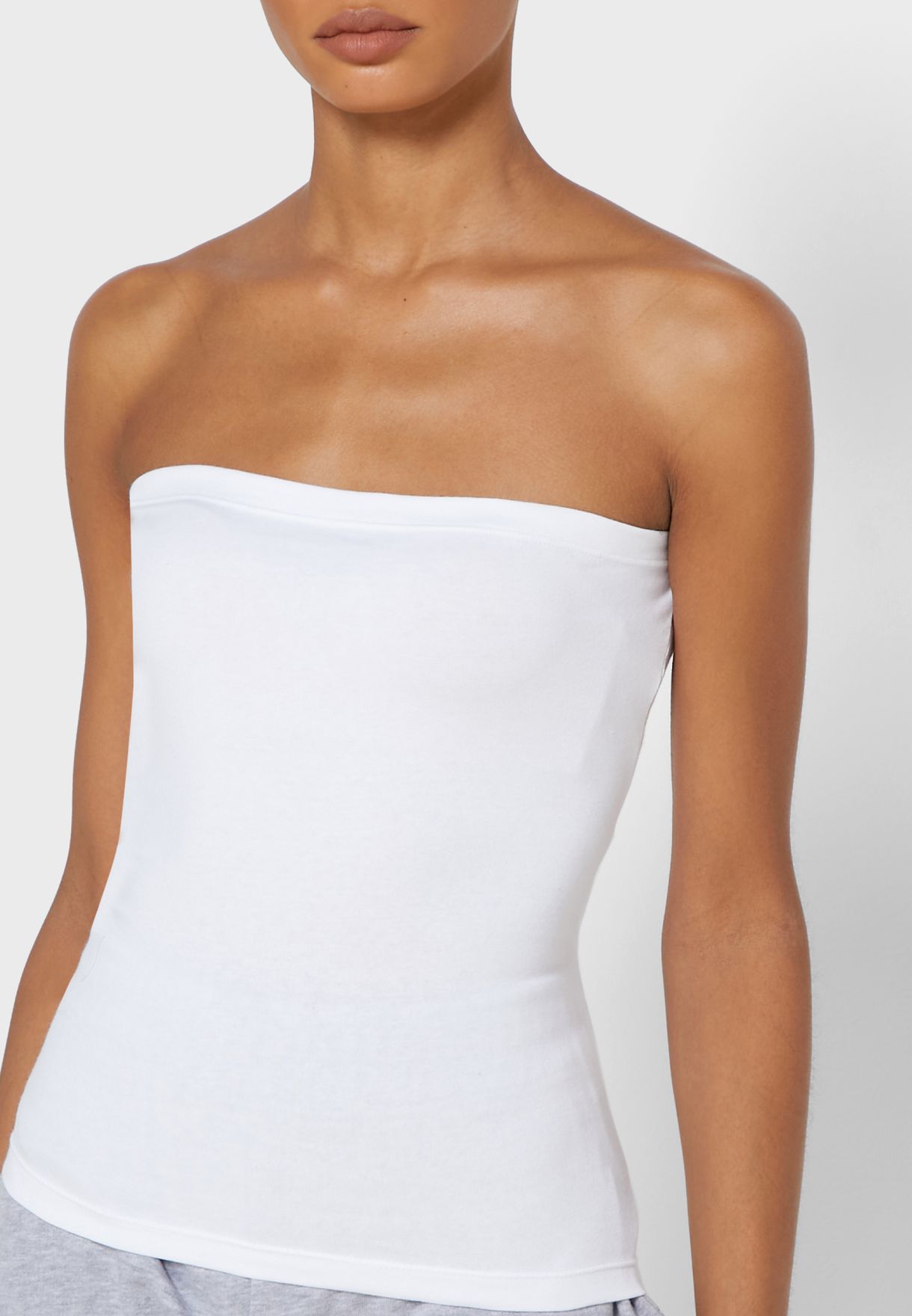 Buy Ginger Basics white Essential Bandeau Vest for Women in Riyadh, Jeddah