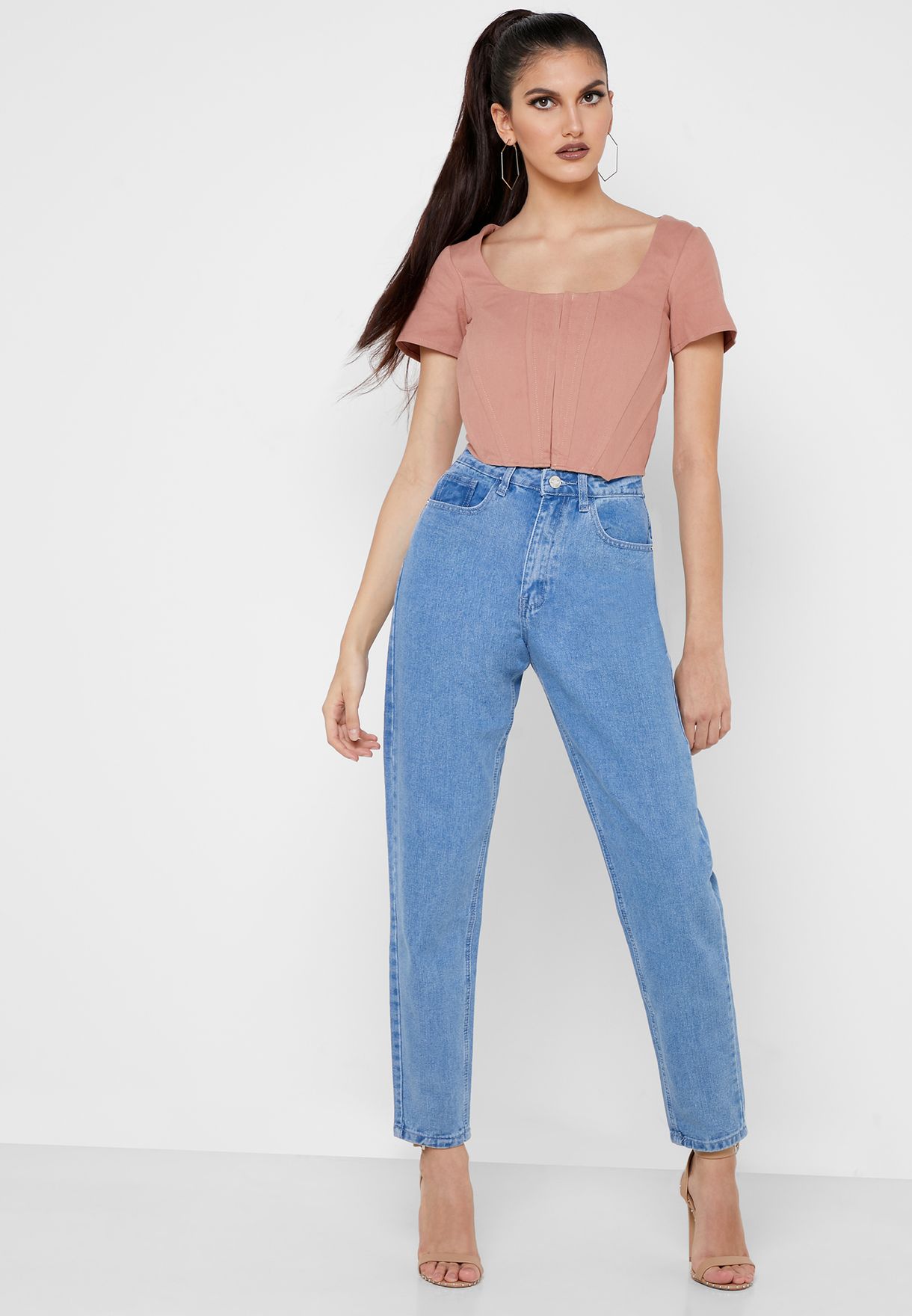 missguided riot high rise mom jeans