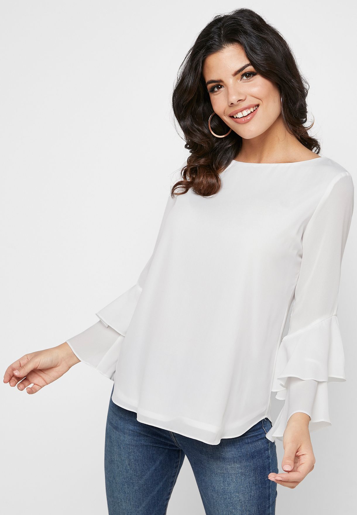 wallis ruffle top