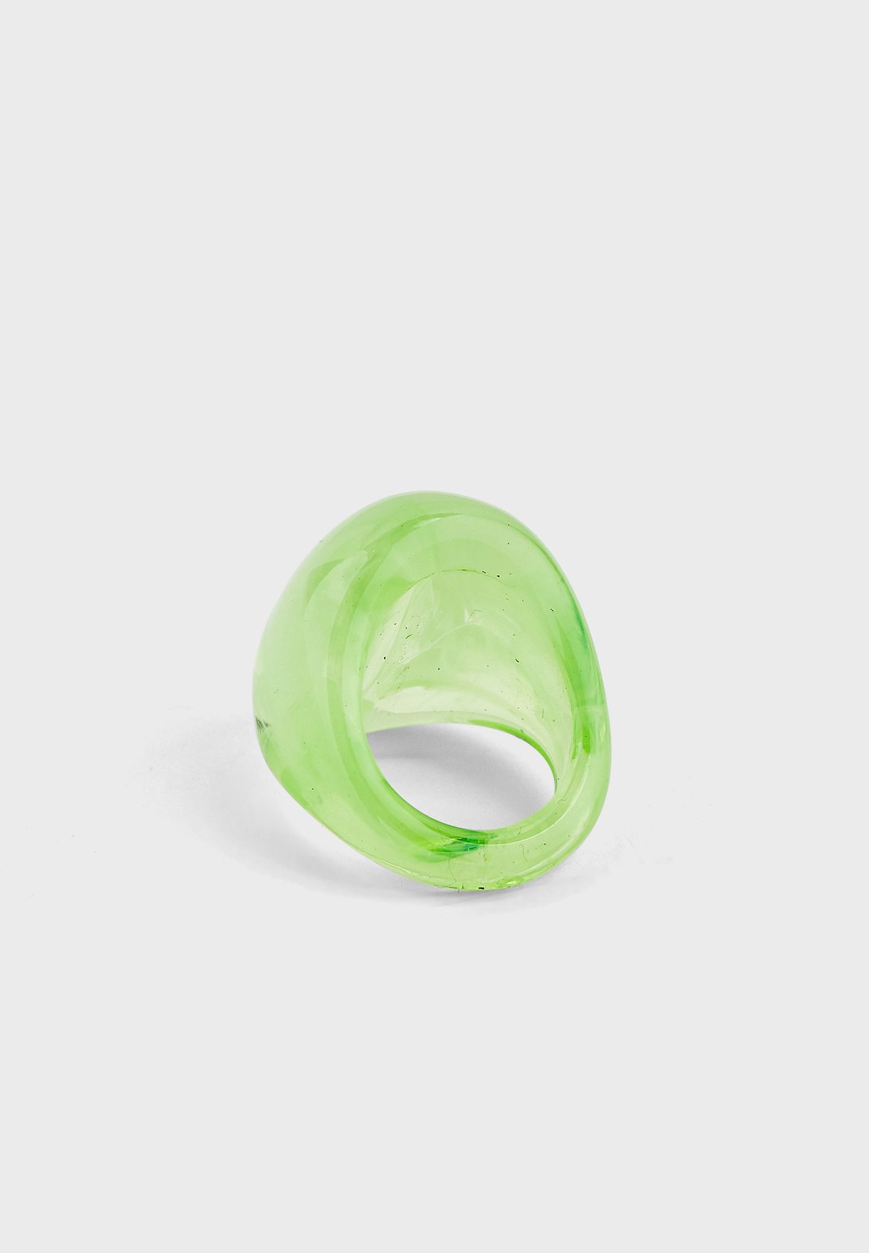 Transparent Plastic Chunky Ring