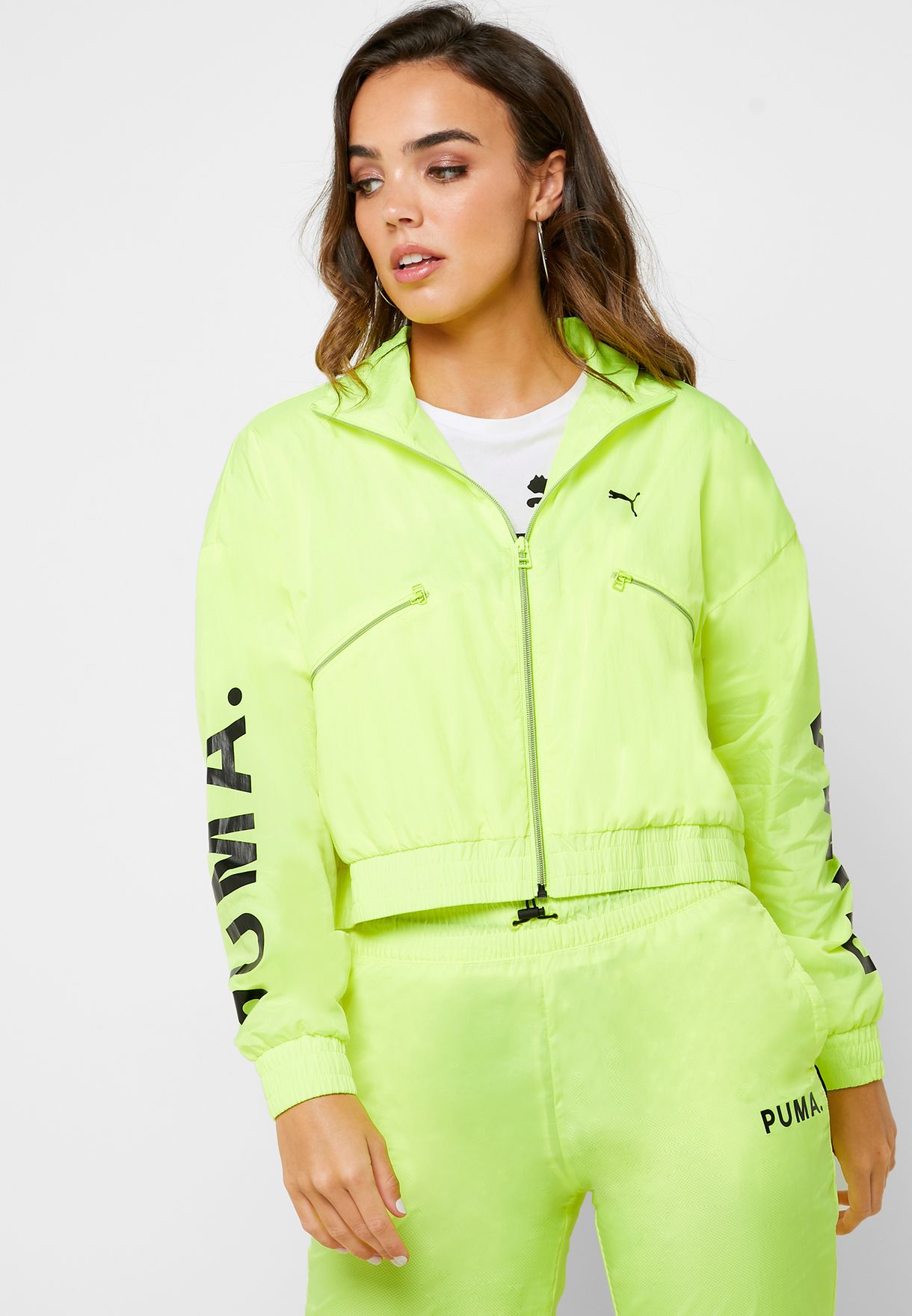 puma neon hoodie