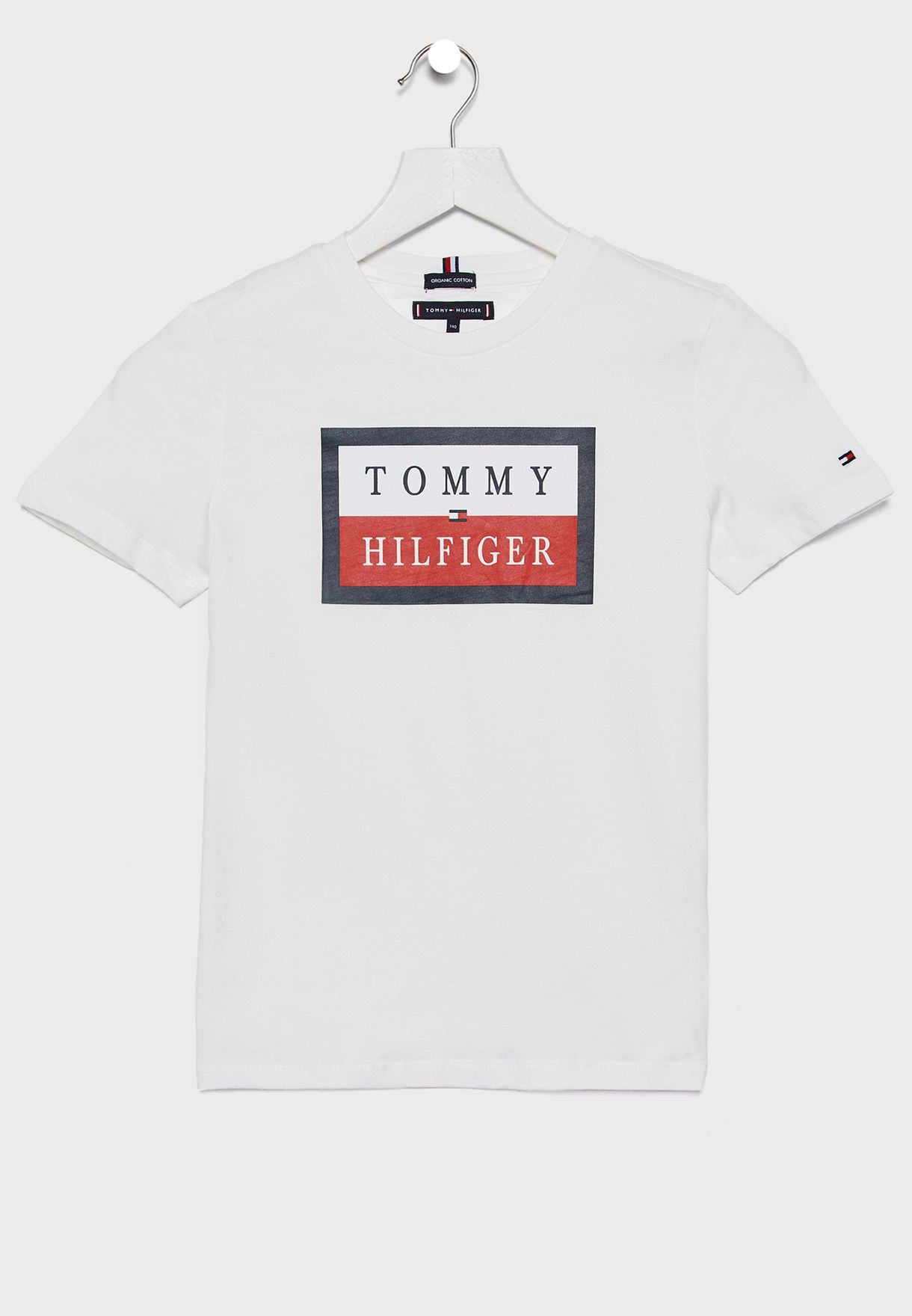 tommy hilfiger white crew neck