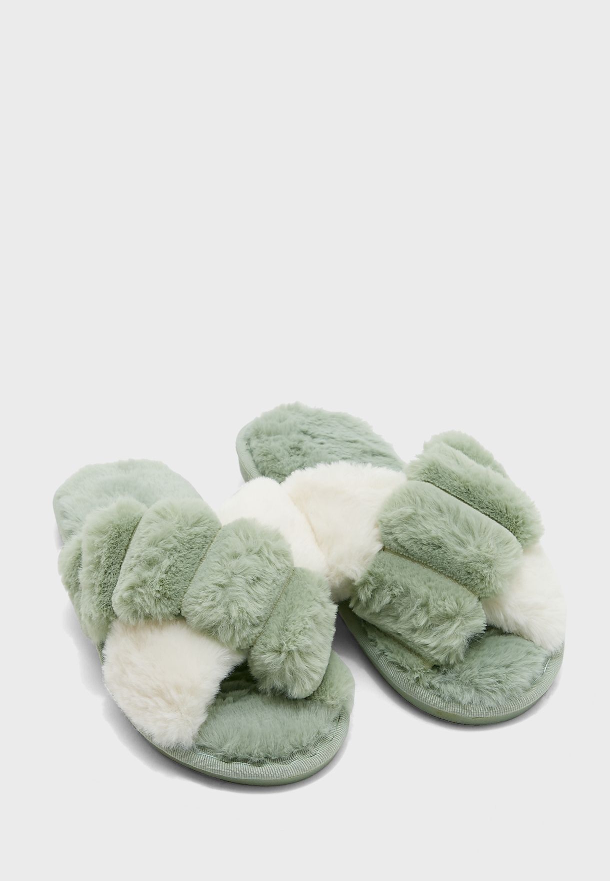 green cross bedroom slippers