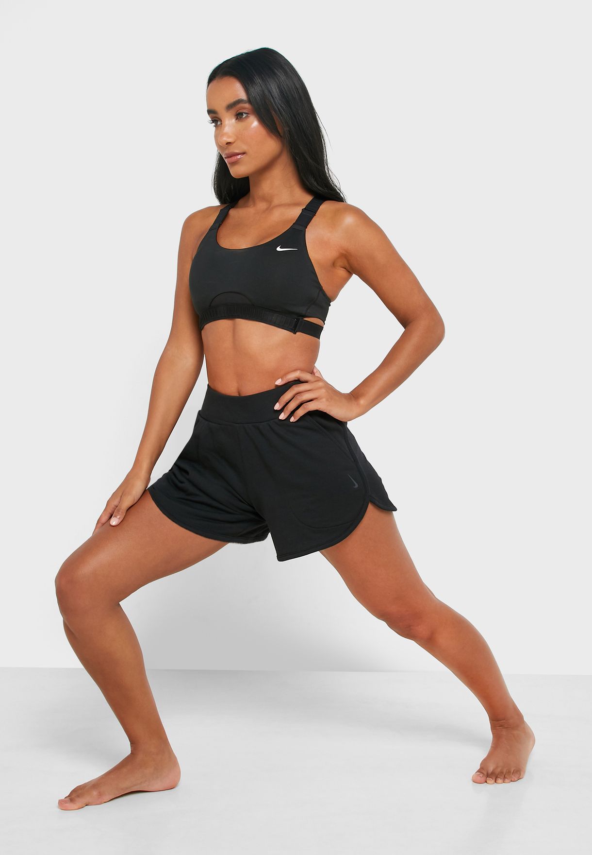 Buy Nike black Yoga Shorts for Women in 