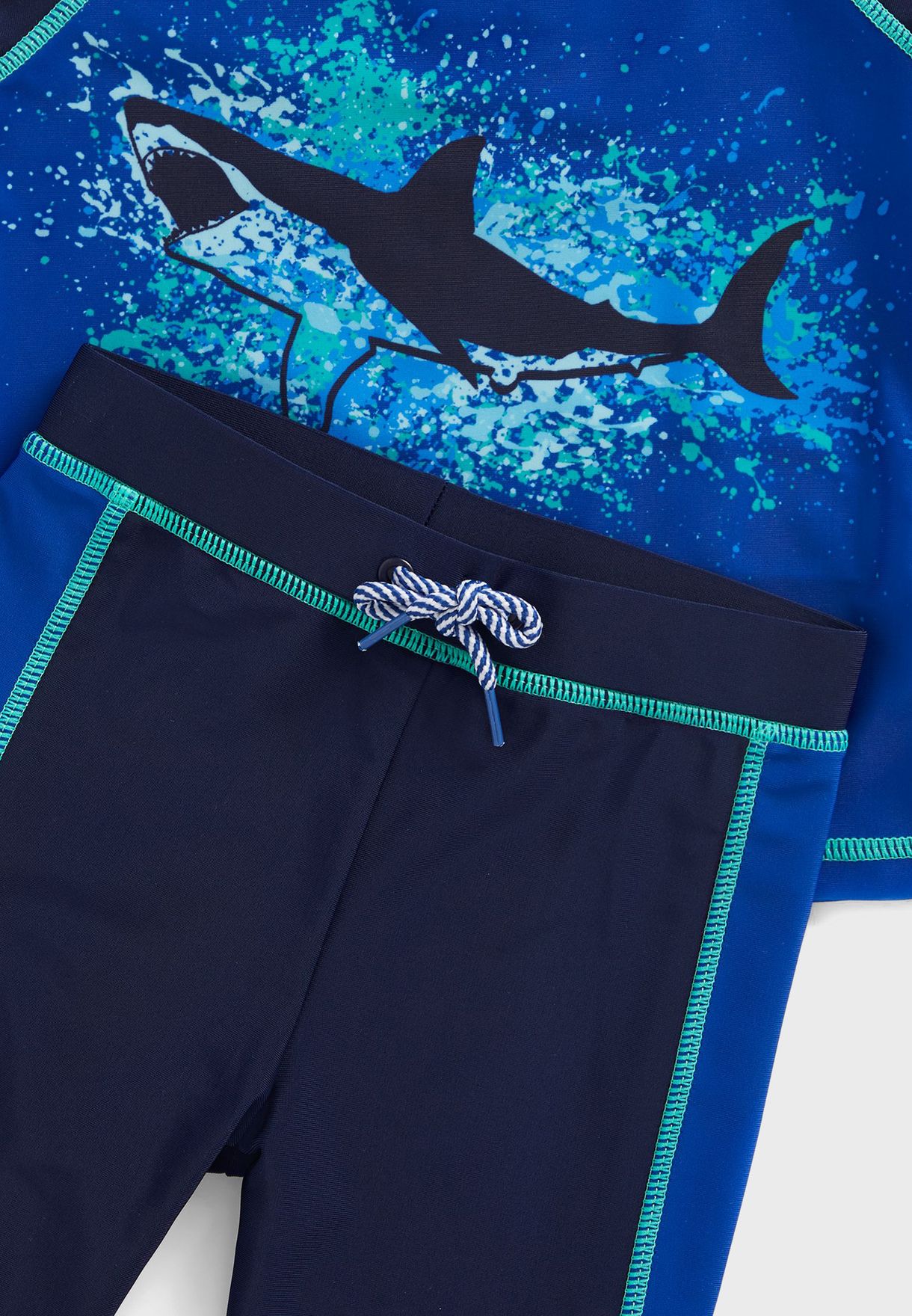 Kids Color Block T-Shirt & Shorts Set