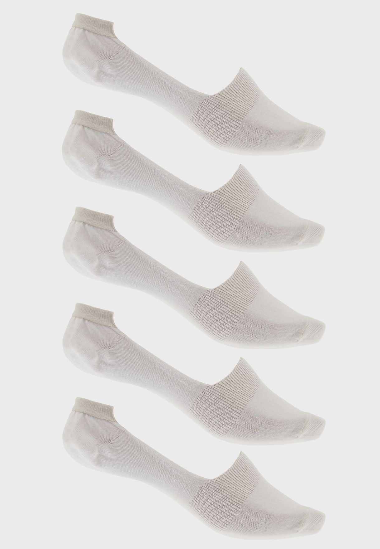 5 Pack Invisible Socks with Antibacterial Finish