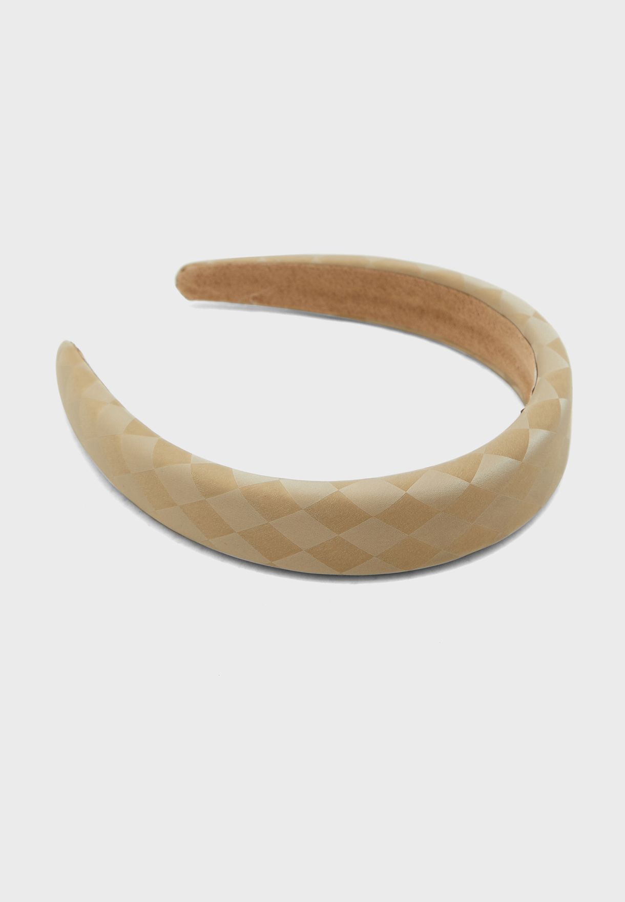Check Texture Padded Hairband