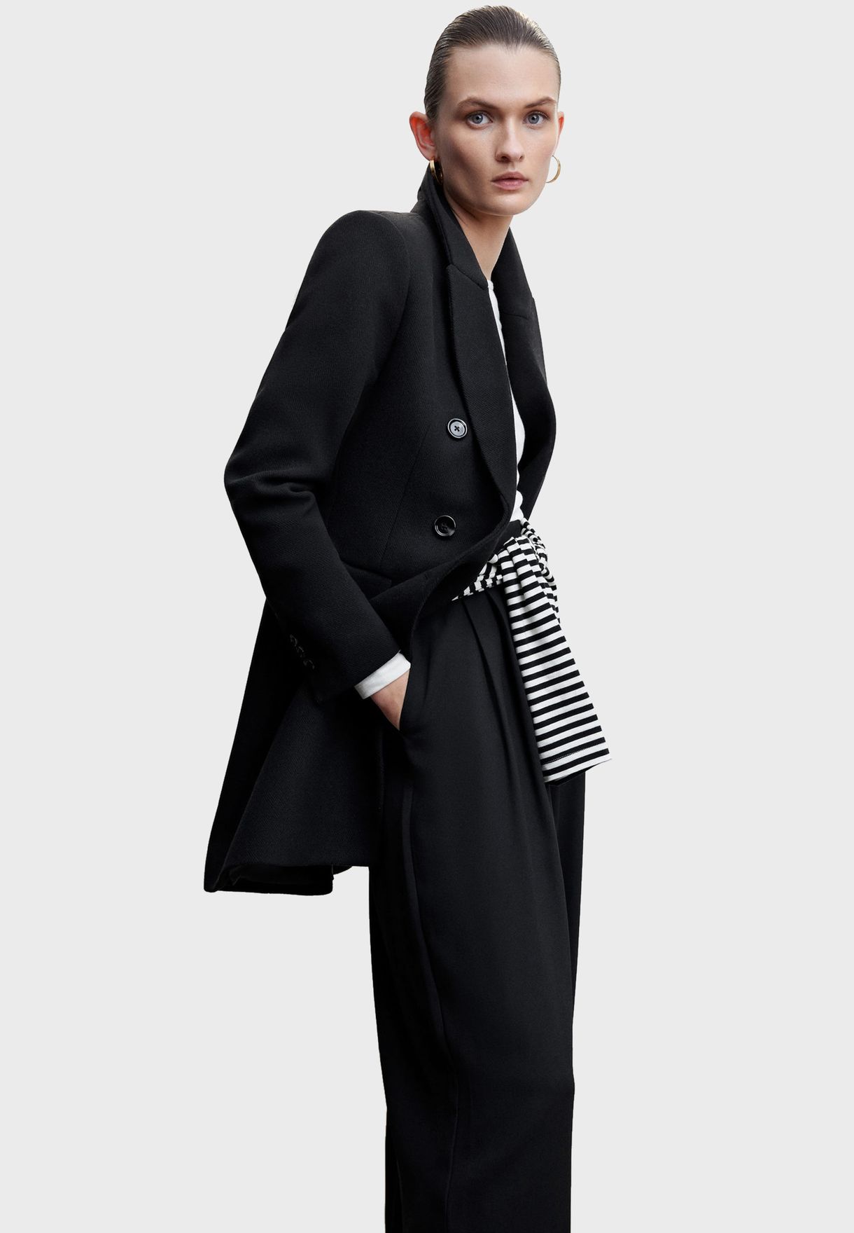 Double Breasted Longline Coat