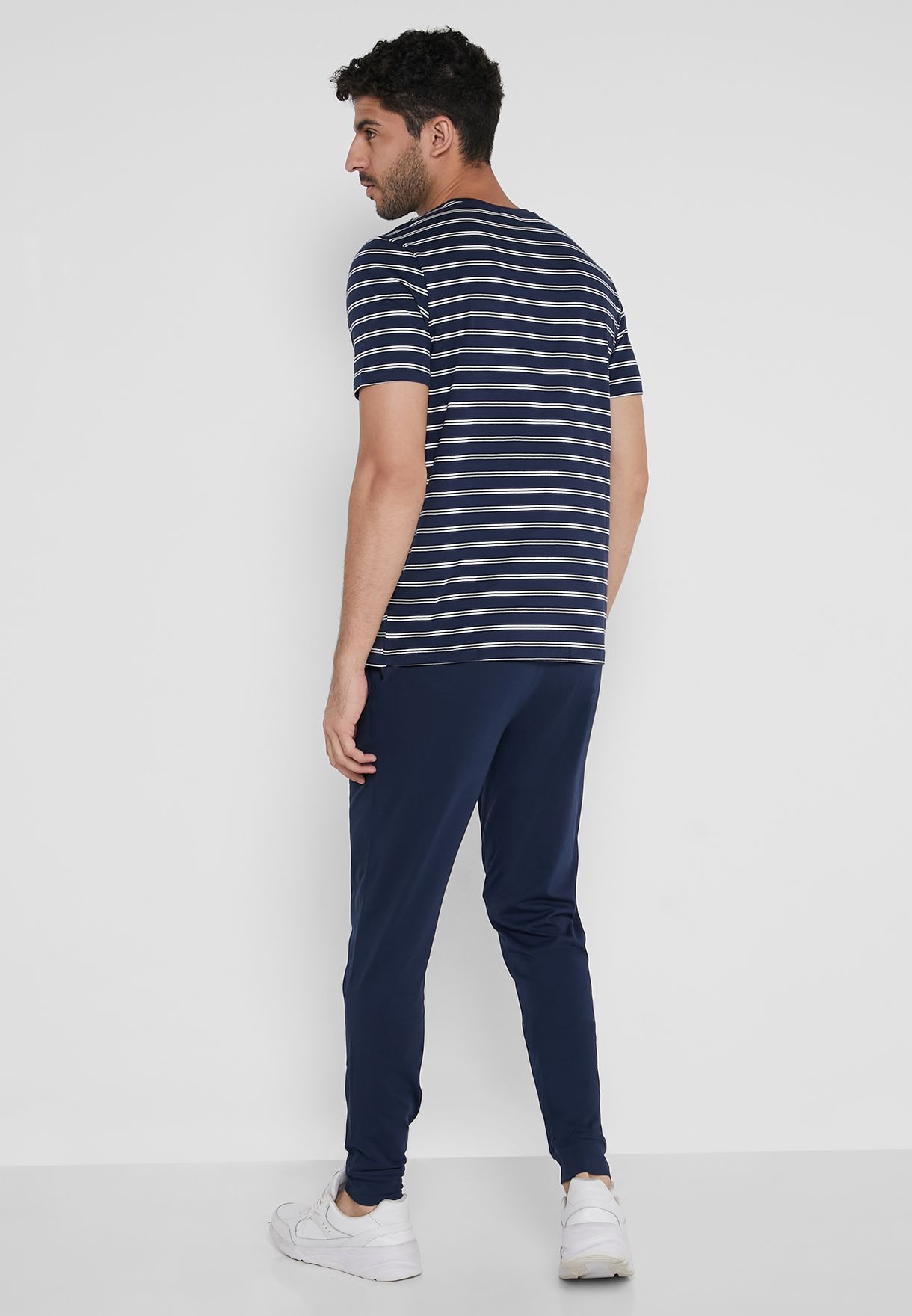Striped T-Shirt + Sweatpants Set