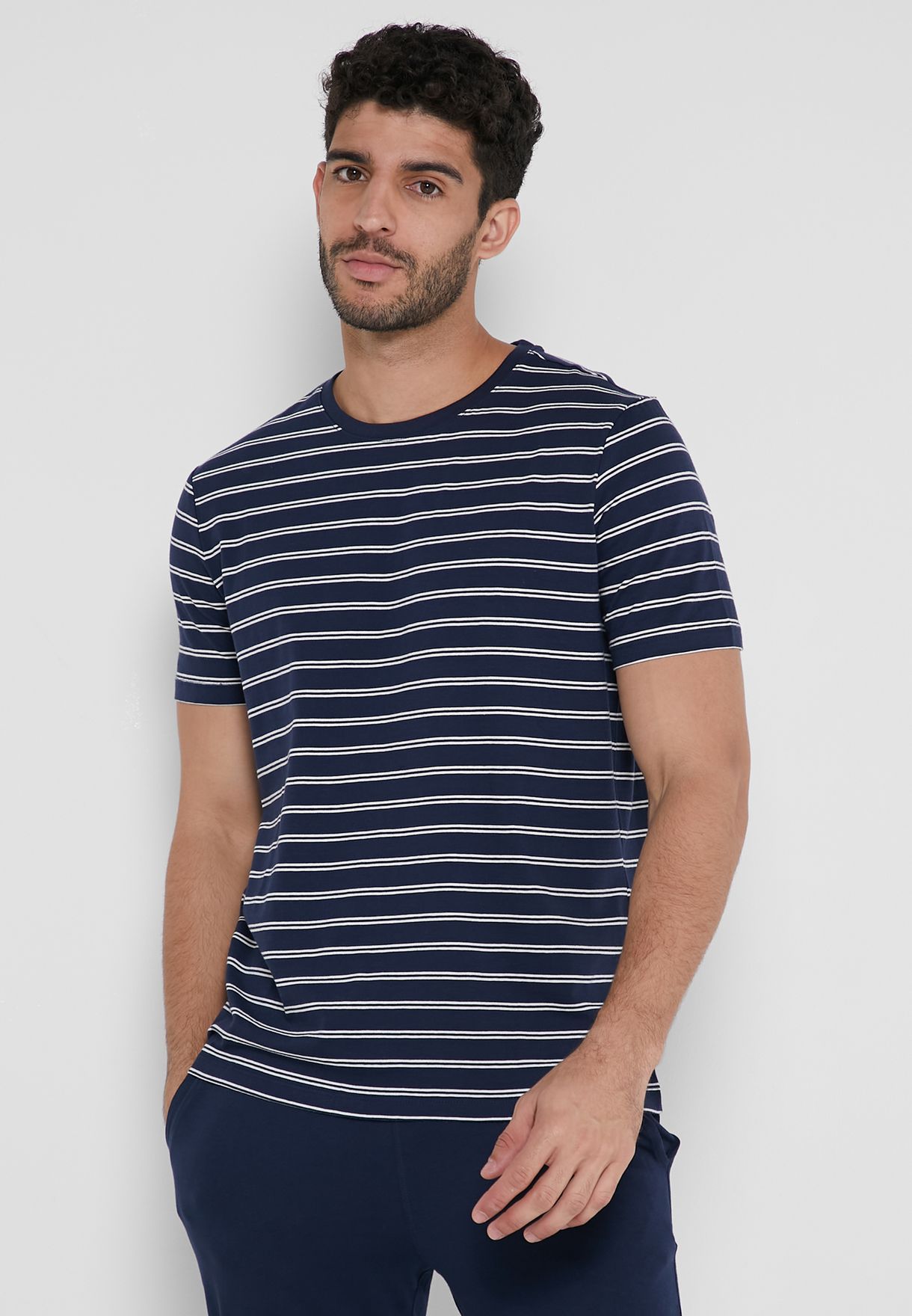 Striped T-Shirt + Sweatpants Set