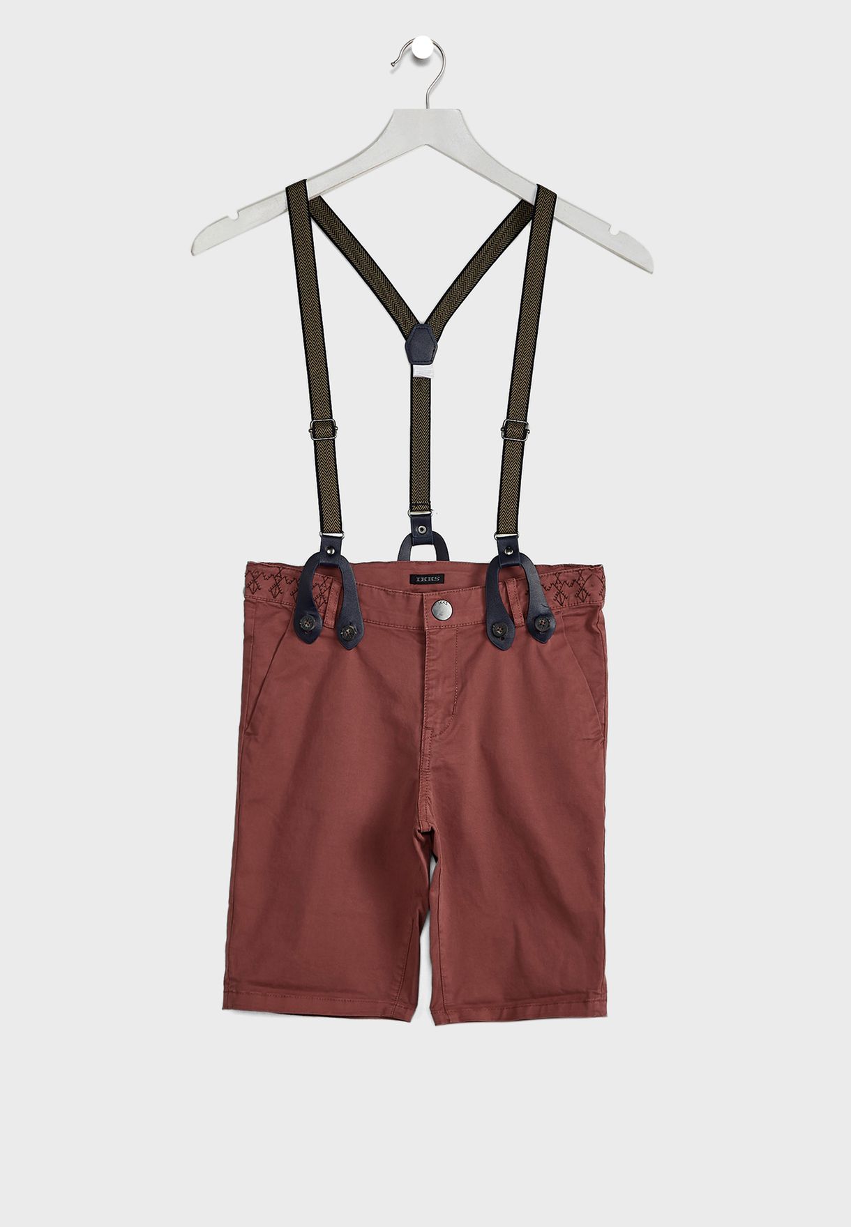 Youth Essential Shorts With Suspenders
