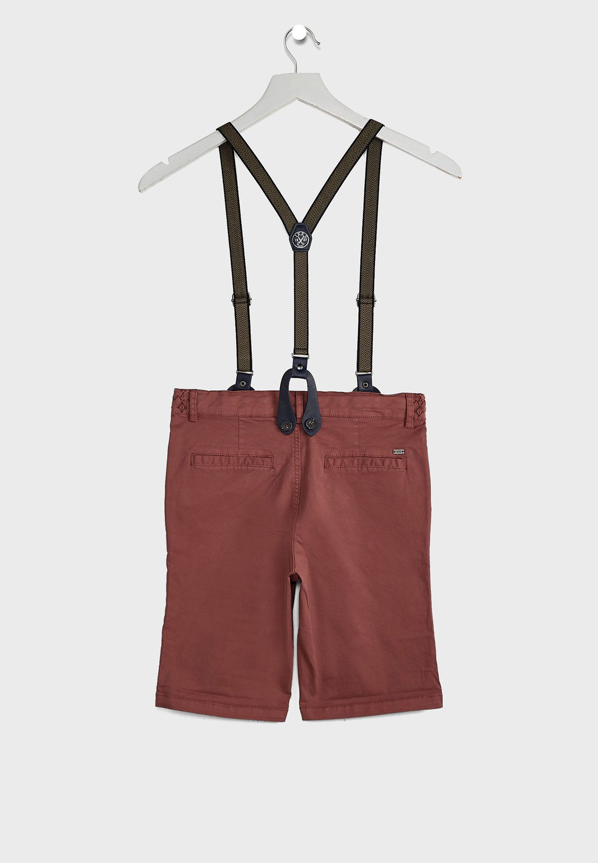 Youth Essential Shorts With Suspenders