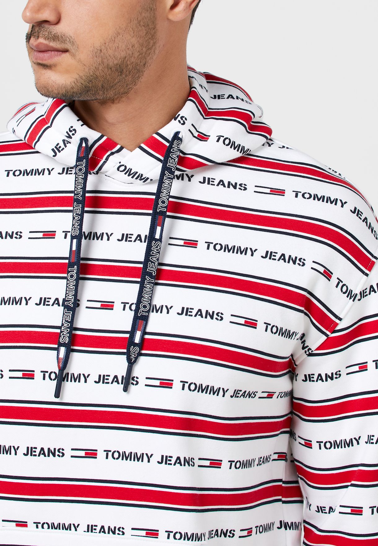 tommy jeans striped hoodie
