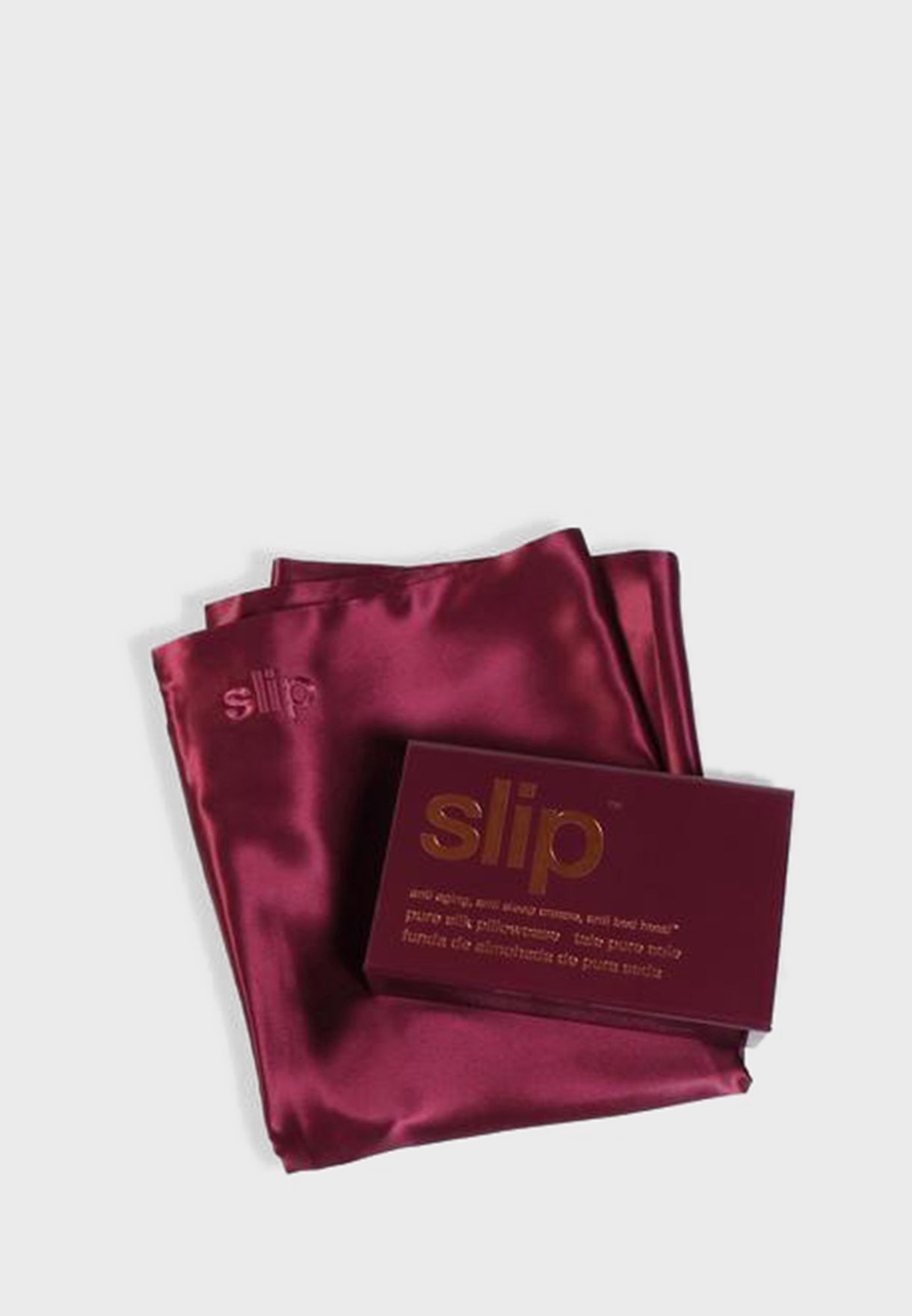 Queen Size Silk Pillow Case - Plum