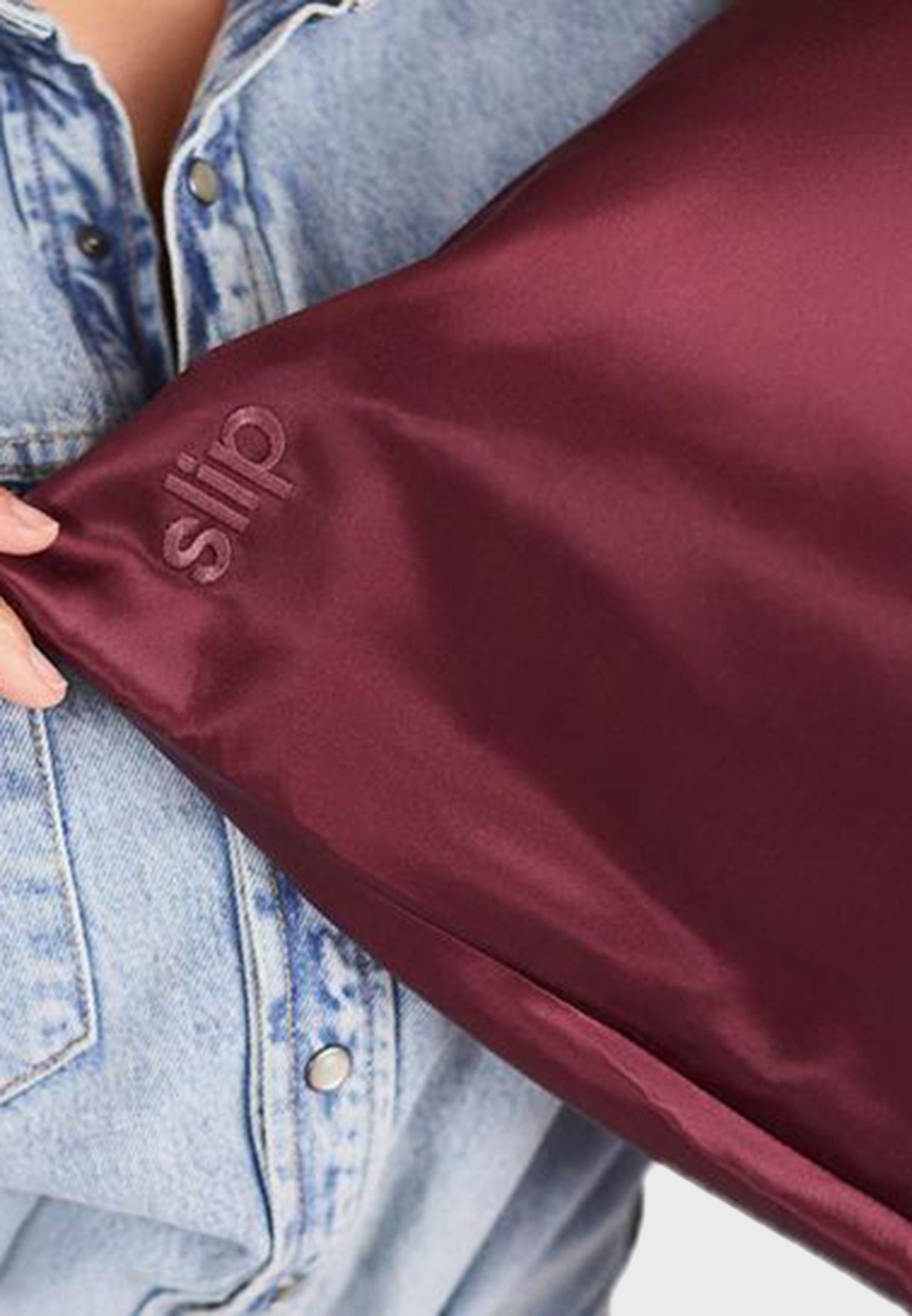 Queen Size Silk Pillow Case - Plum