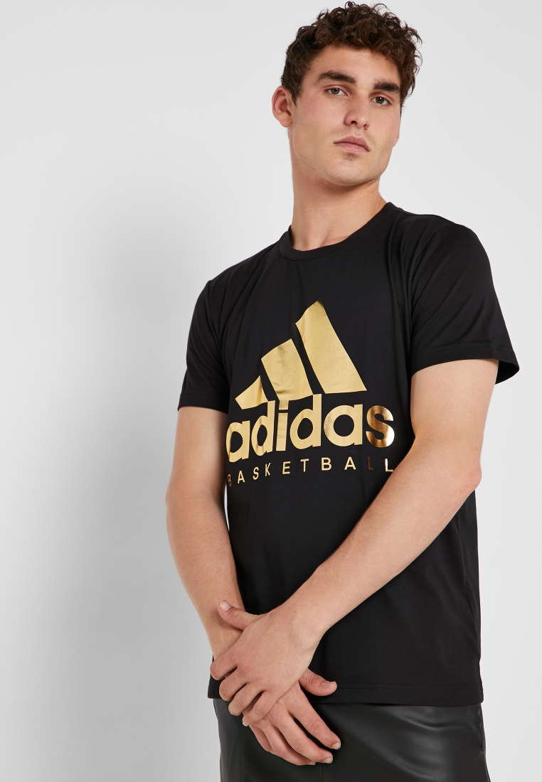 Buy adidas black Gold Foil T-Shirt for Men MENA, Worldwide