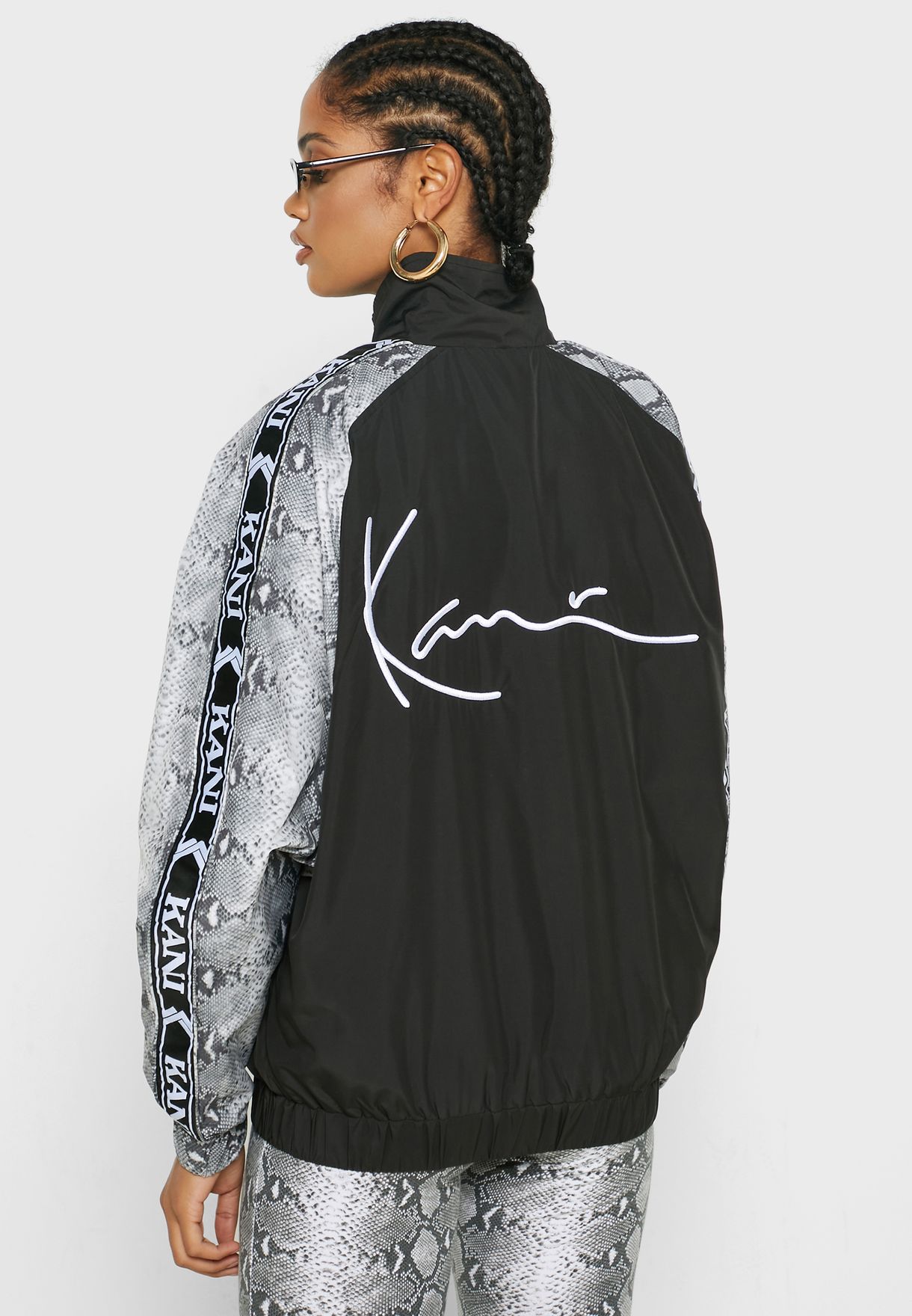 Buy Karl Kani black Retro Snake Print Track Jacket for Women in MENA ...
