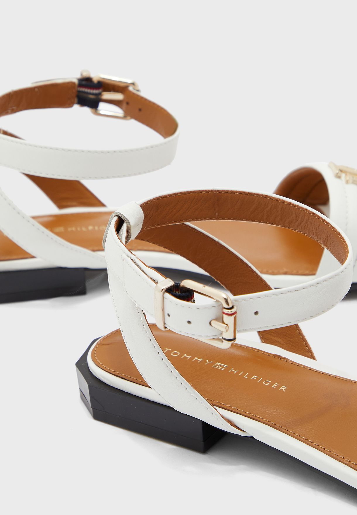 tommy hilfiger padded leather sandals