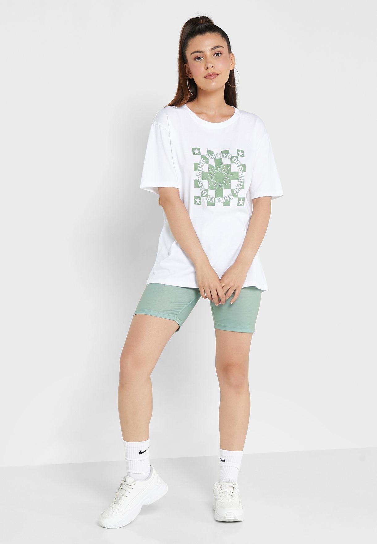 Colourblock Graphic Tee & Shorts Set