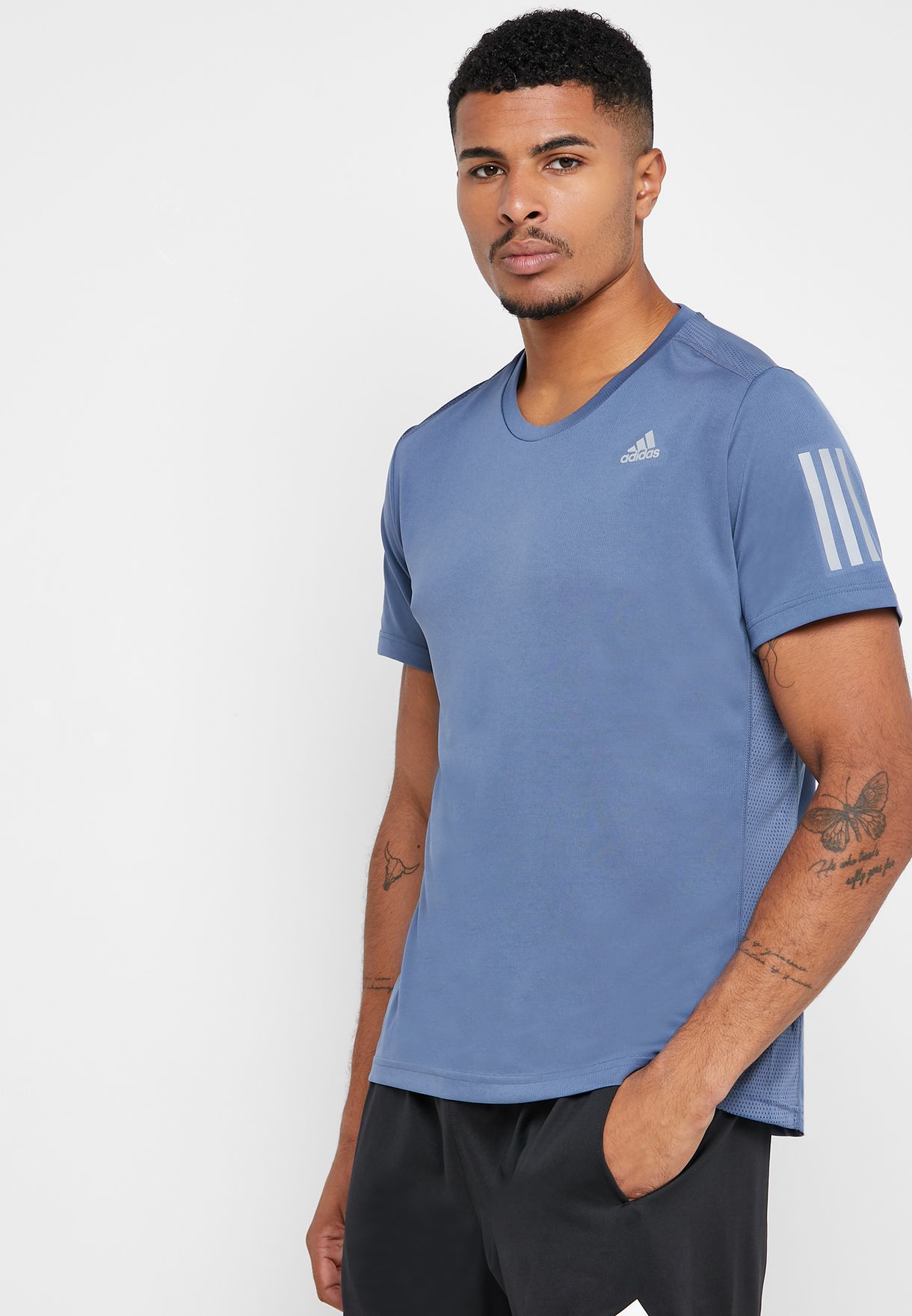 Buy adidas blue Own The Run T-Shirt for Men in MENA, Worldwide | DZ9005
