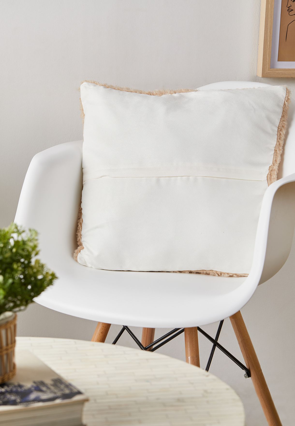 Cream Boucle Cushion