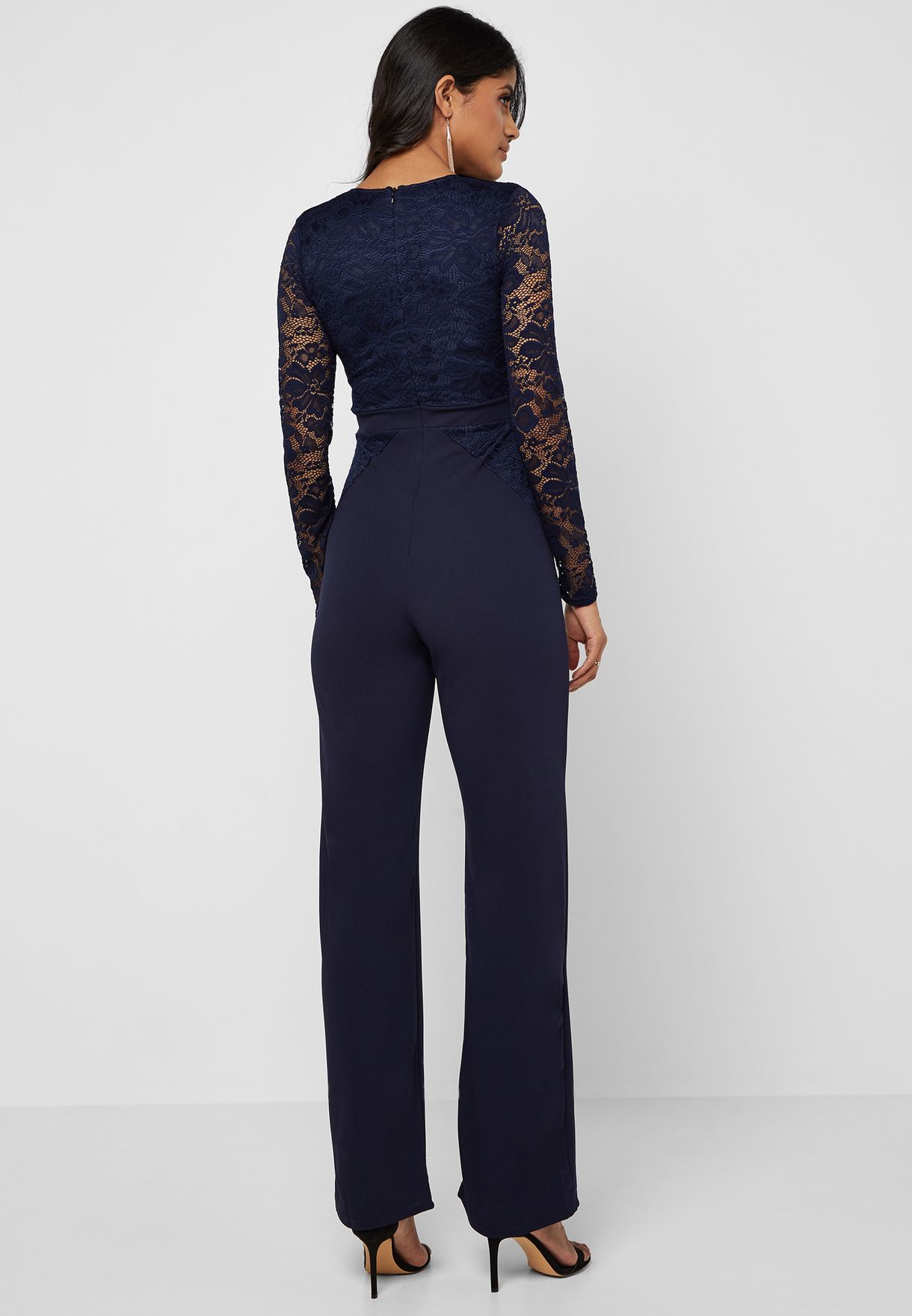 missguided navy jumpsuit