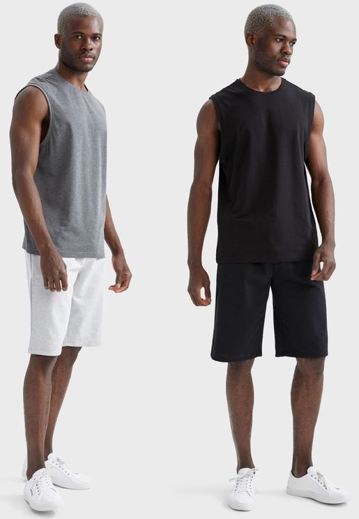 2 Pack Essential Shorts