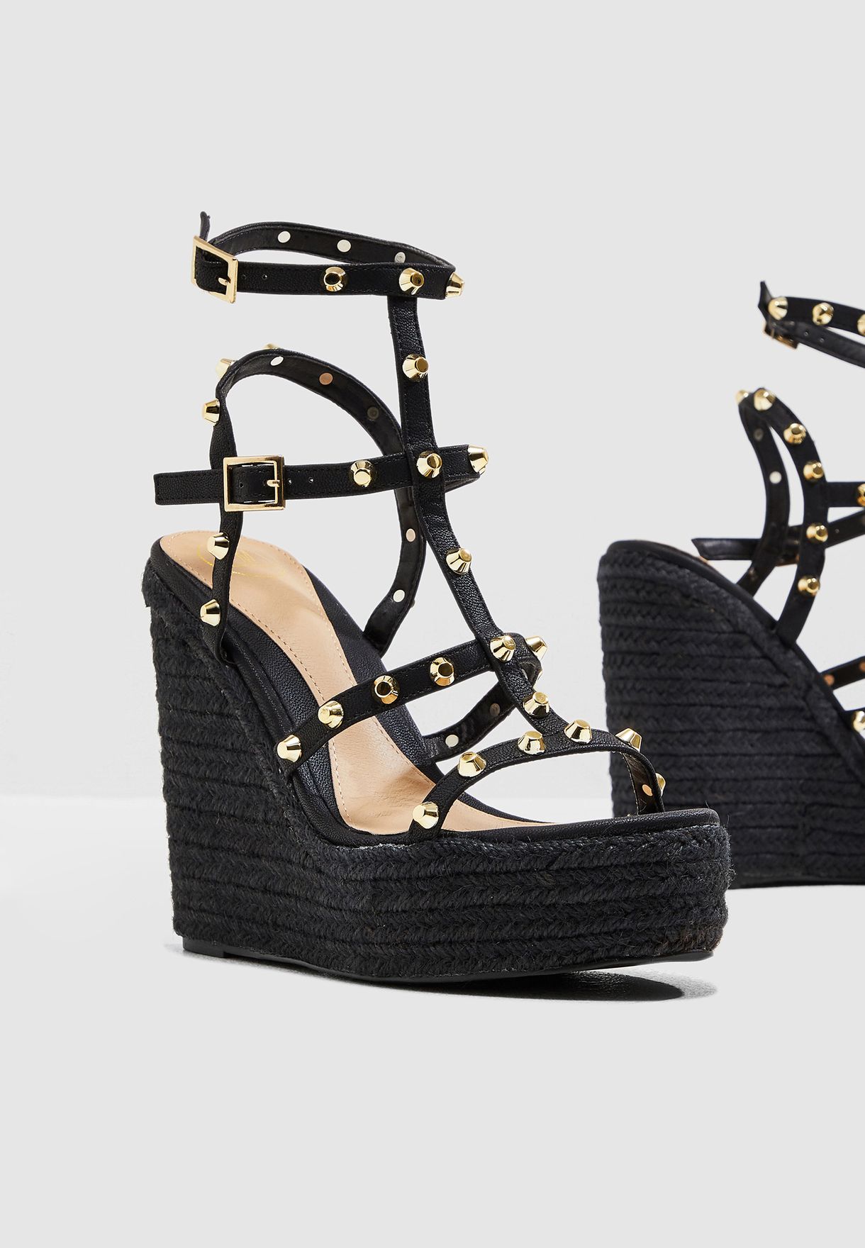 missguided black wedges