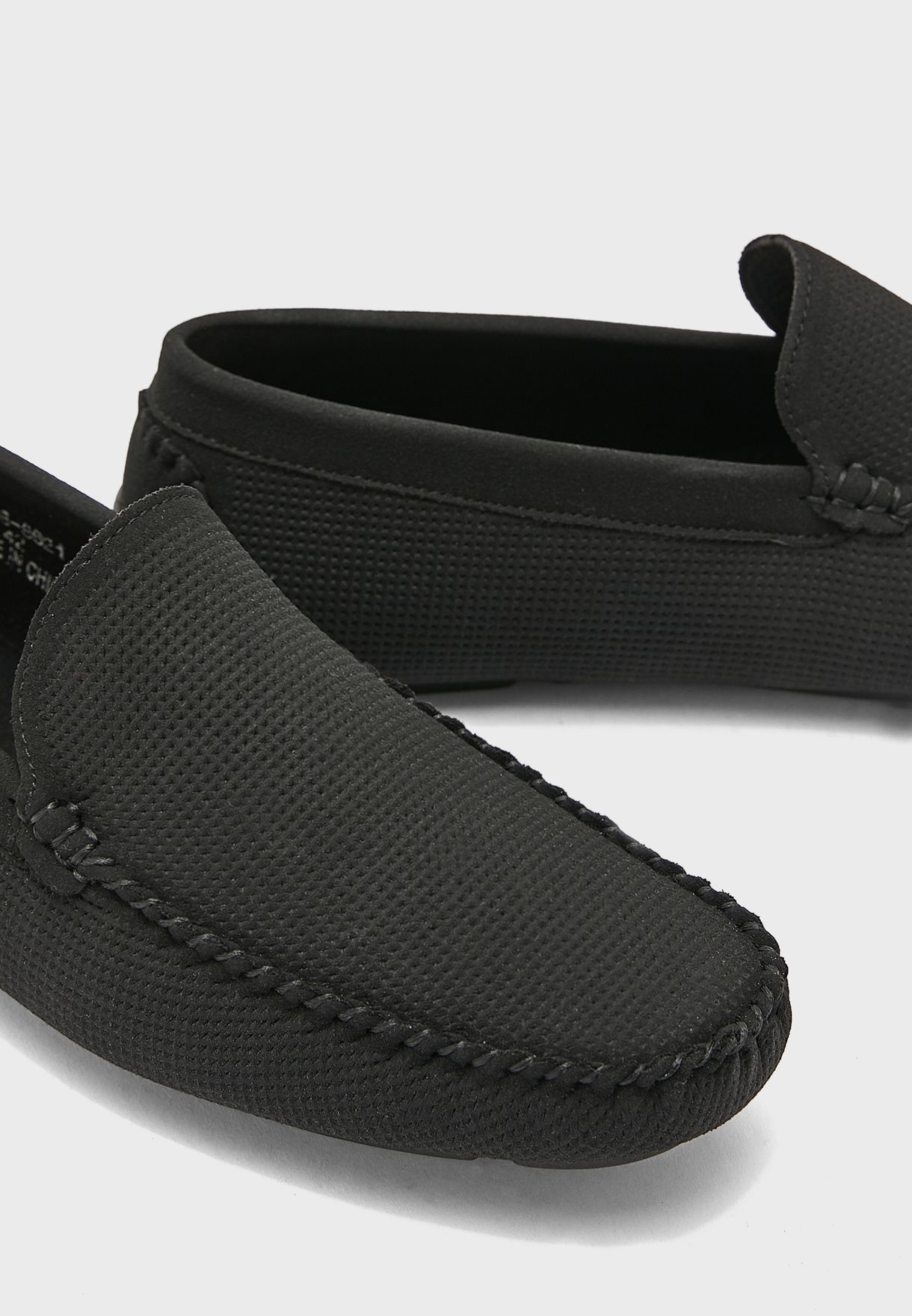 Perforated Suede Loafers