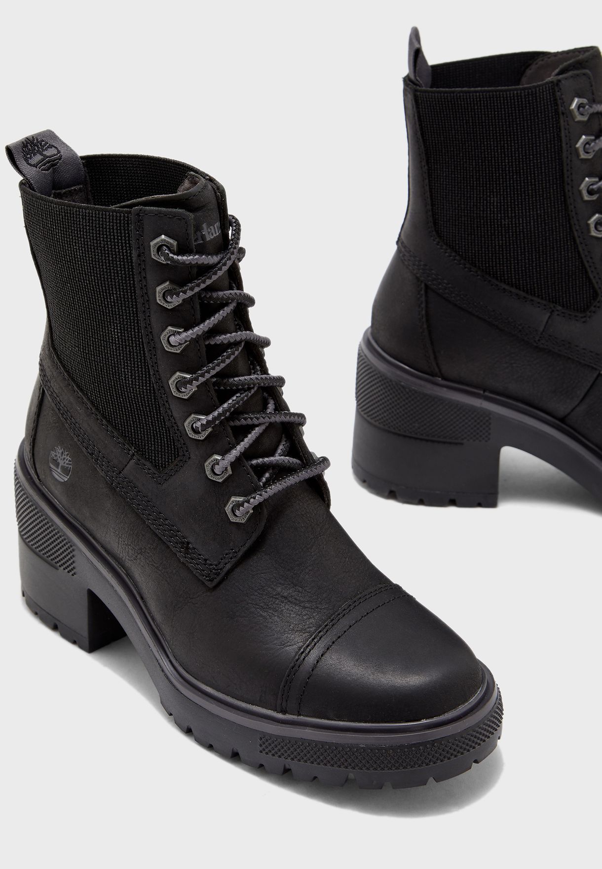 black and silver timberland boots
