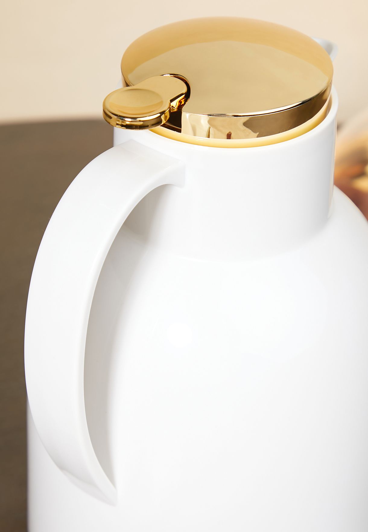 White & Gold Coffee Flask