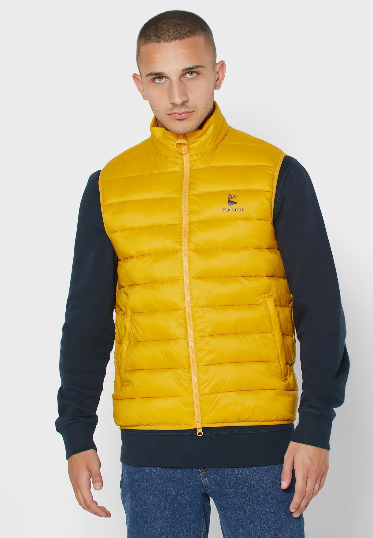 Buy Barbour yellow Brund Puffer Gilet 