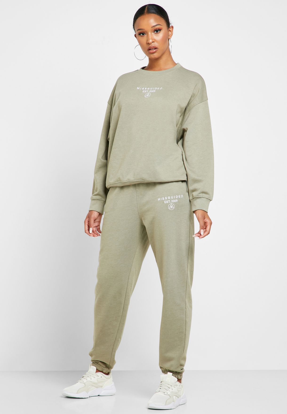 female khaki joggers