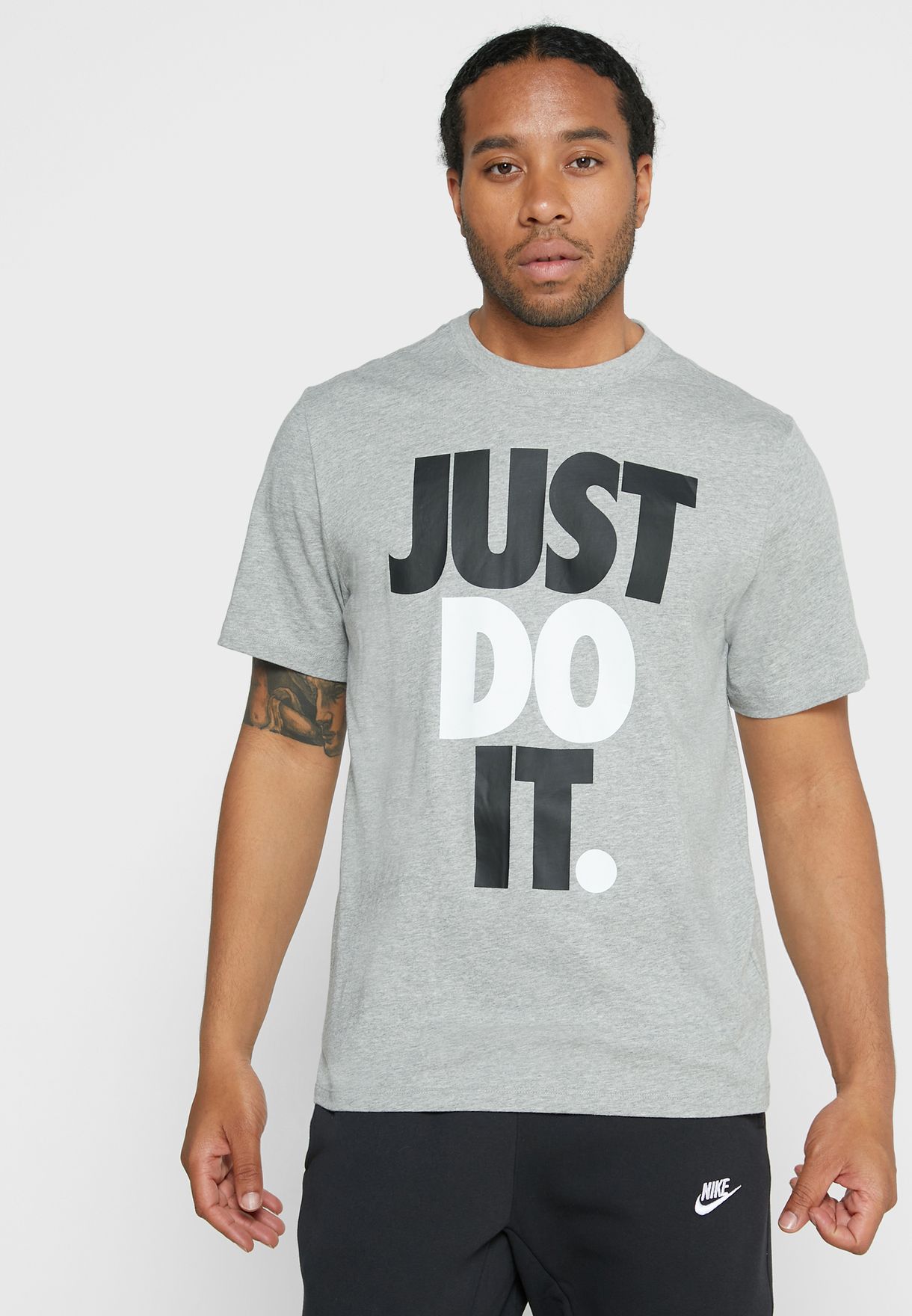 Buy Nike grey NSW Just Do It T-Shirt 