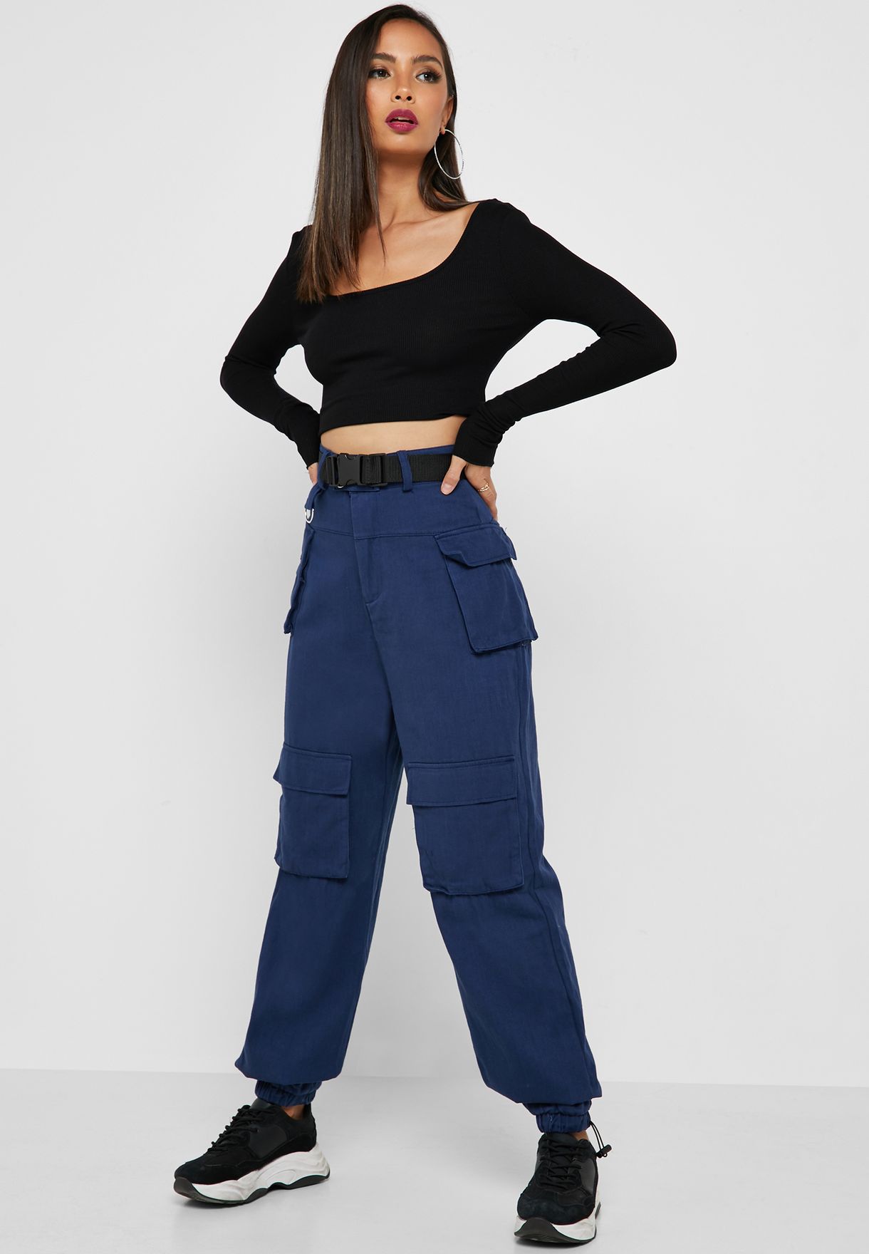 belted utility pants