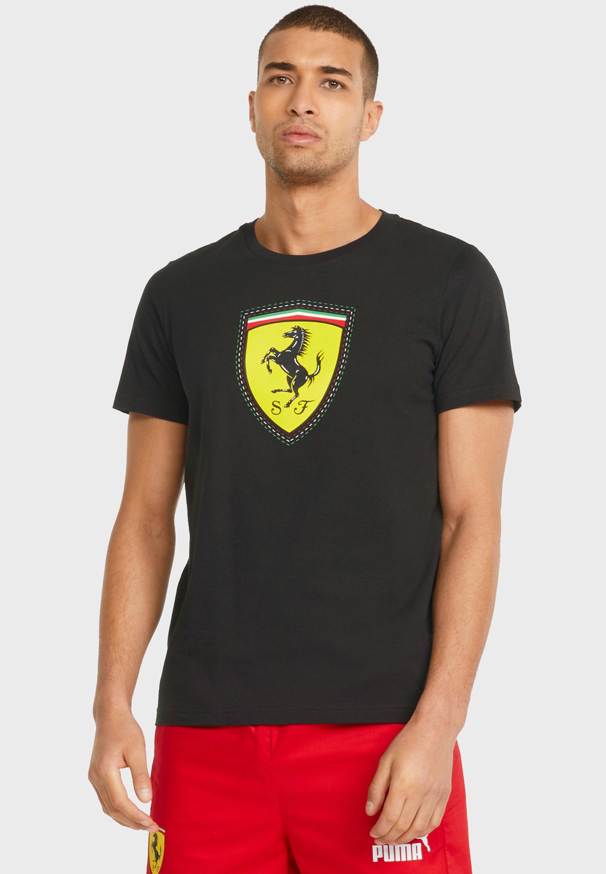 Buy PUMA black Ferrari Race Colored Big Shield T-Shirt for Men in Dubai ...