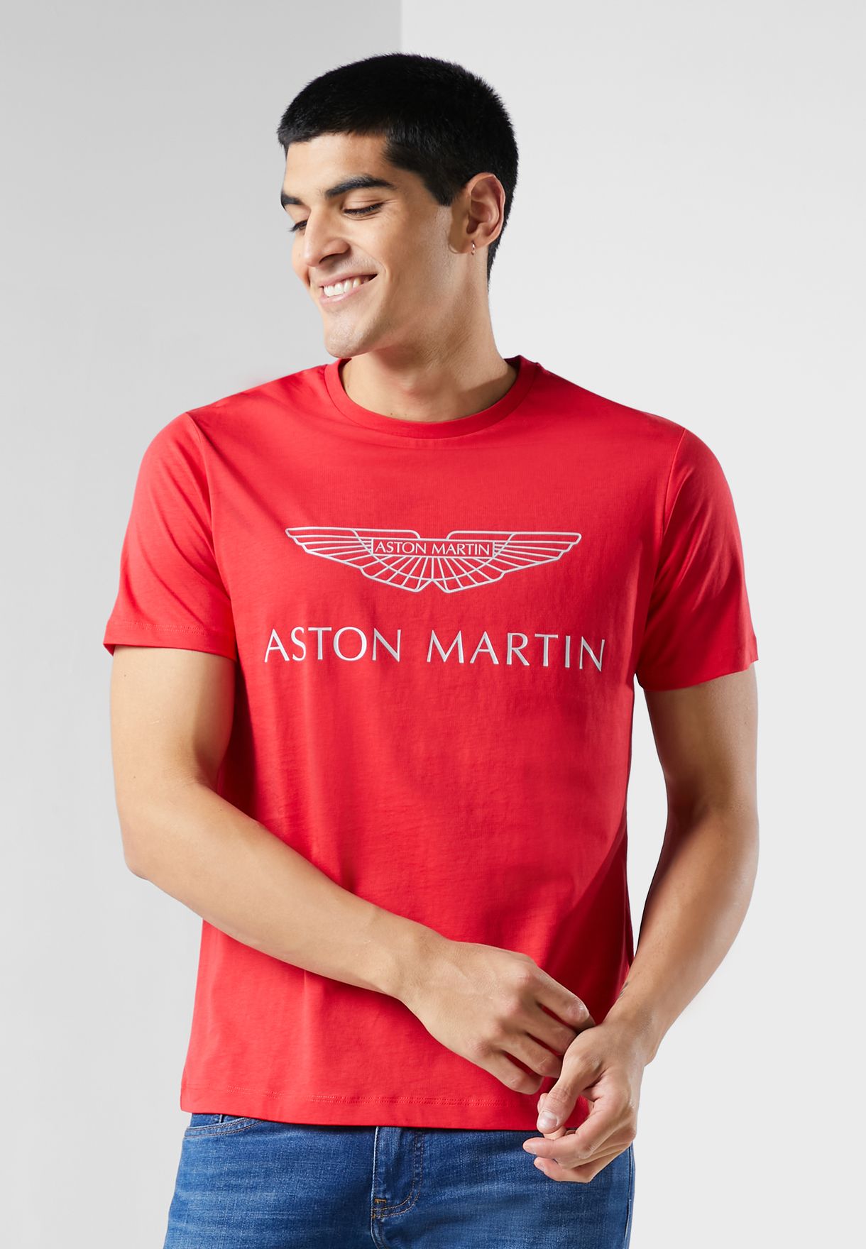 Aston Martin Logo Crew Neck T-Shirt