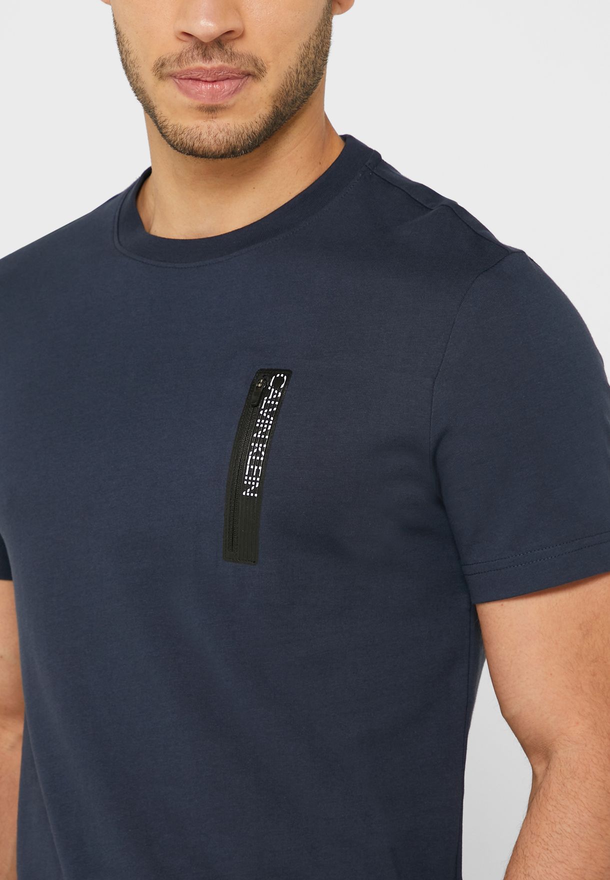 Rubberized Zip Pocket T-Shirt