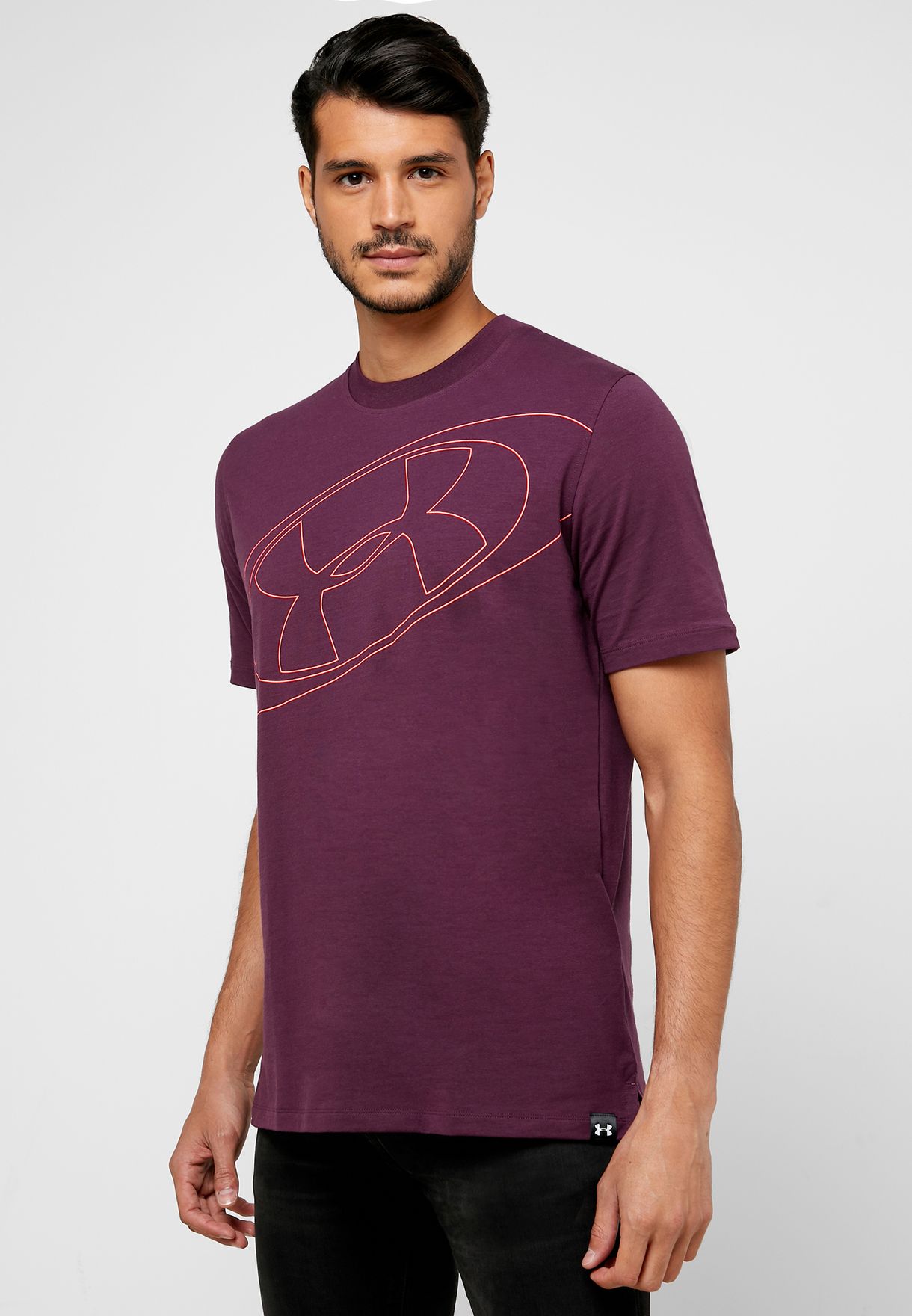 under armour t shirts men purple