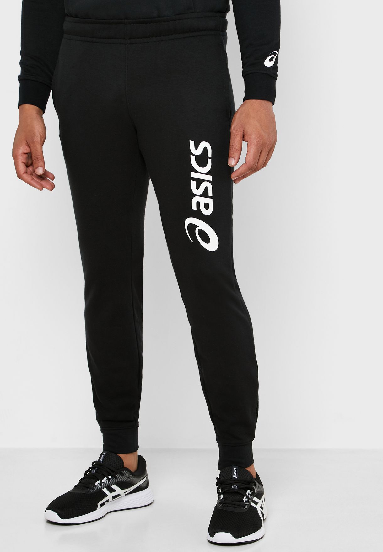 Buy Asics black Big Logo Sweatpants for 